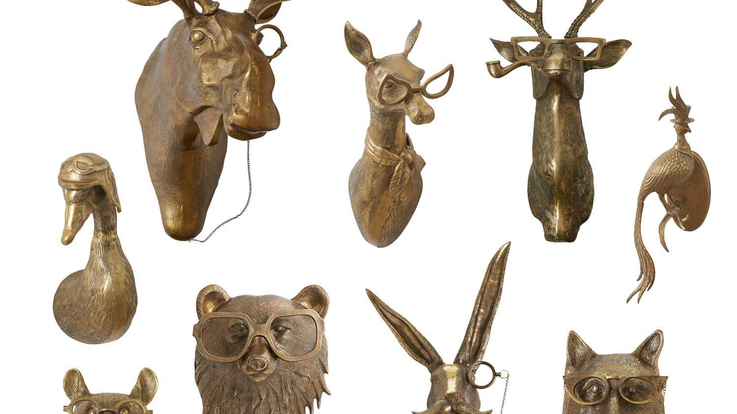 Photo of the Eric and Eloise Wall Mount Sculptures Collection on a white background