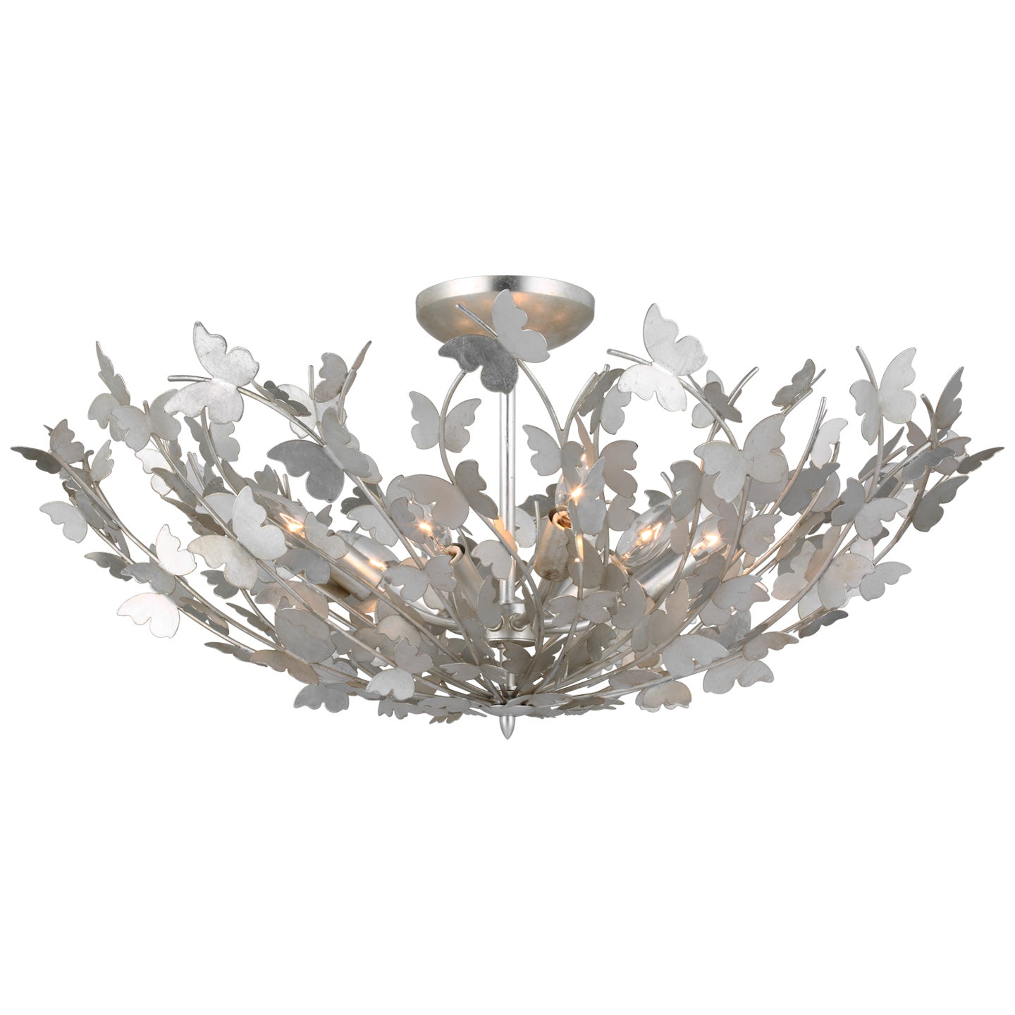 Product photo of the Farfalle LED Semi Flush Mount in Burnished Silver Leaf ( SKU# JN 4405BSL )