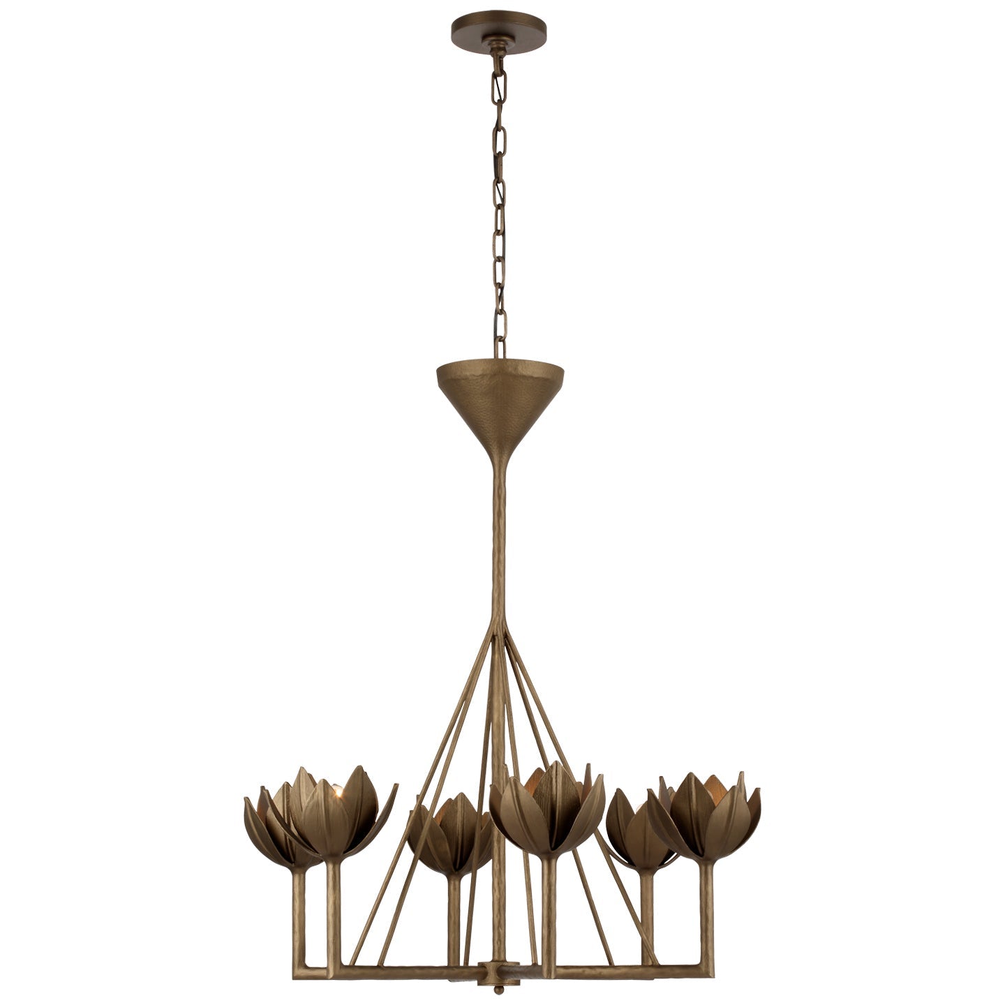 Product photo of the Alberto Six Light Chandelier in Antique Bronze Leaf ( SKU# JN 5003ABL )