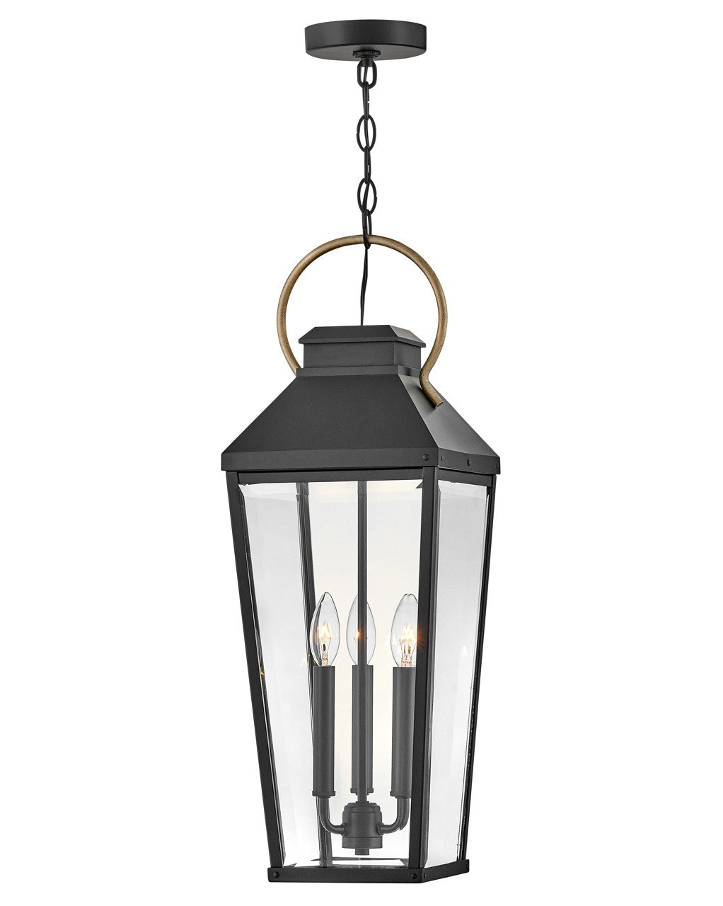 Product photo of the Dawson LED Hanging Lantern in Black ( SKU# 17502BK )
