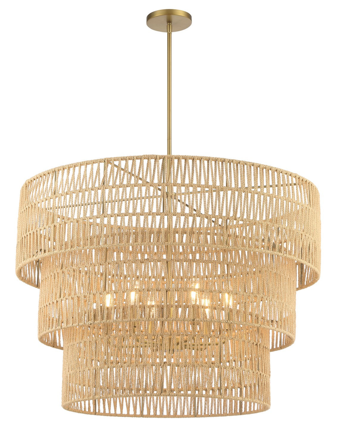 Product photo of the Bungalow Heaven Six Light Pendant in Soft Brass ( SKU# 5046-695 )