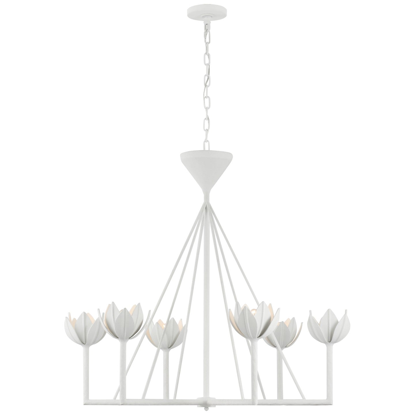 Product photo of the Alberto LED Chandelier in Plaster White ( SKU# JN 5008PW )