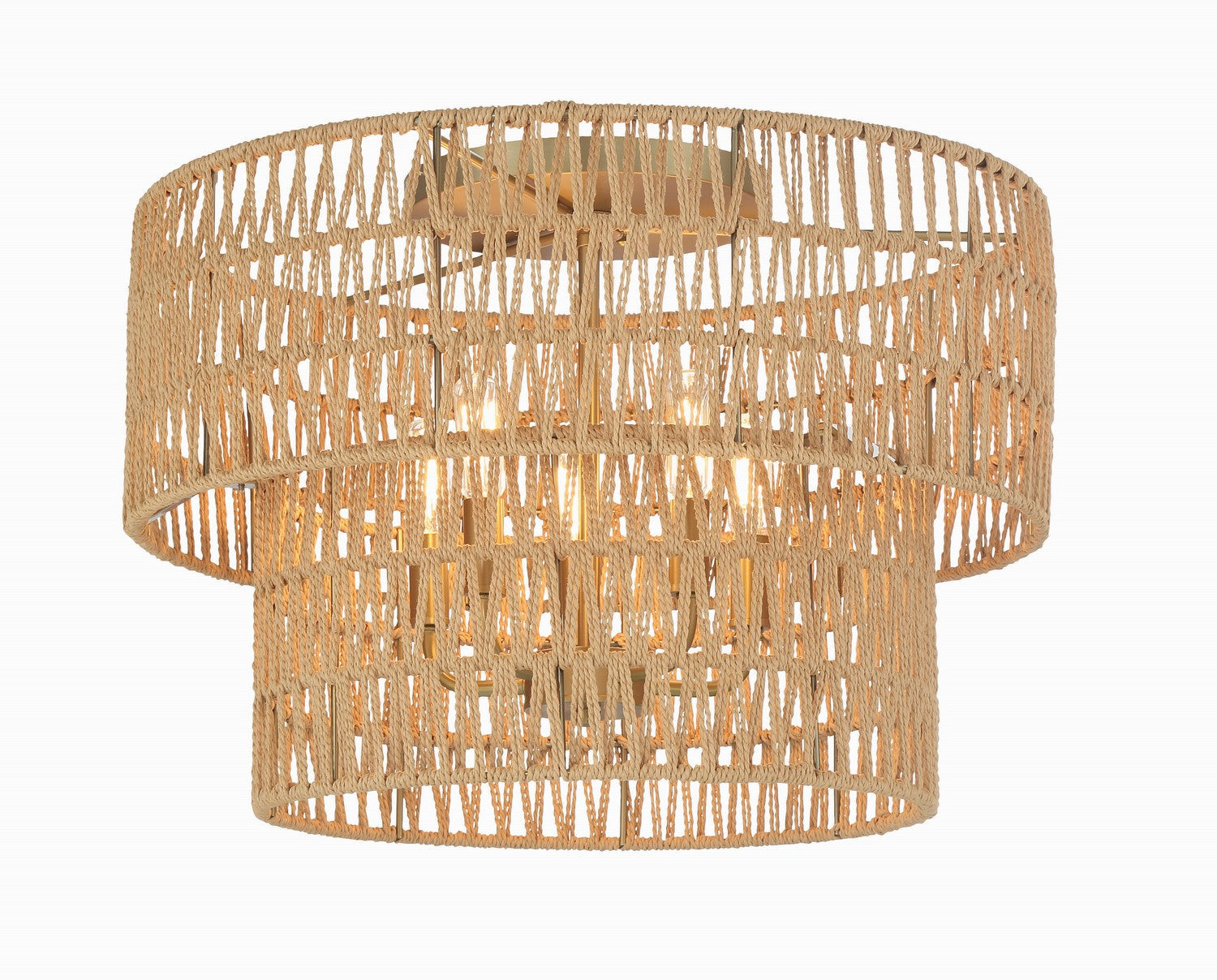 Product photo of the Bungalow Heaven Five Light Flush Mount in Soft Brass ( SKU# 5043-695 )
