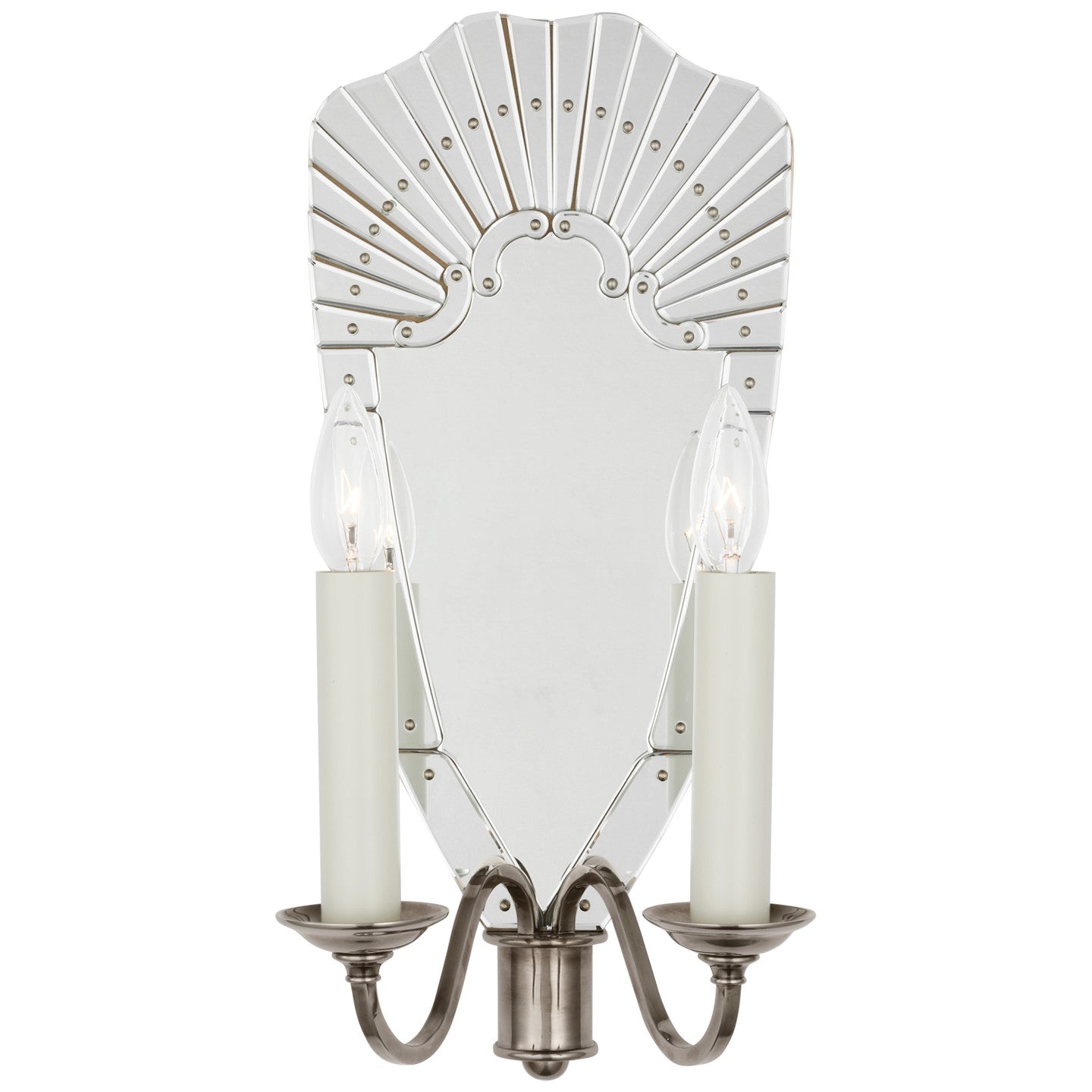 Product photo of the Adelaide LED Wall Sconce in Mirror and Butler's Silver ( SKU# RL 2775MIR/BS )