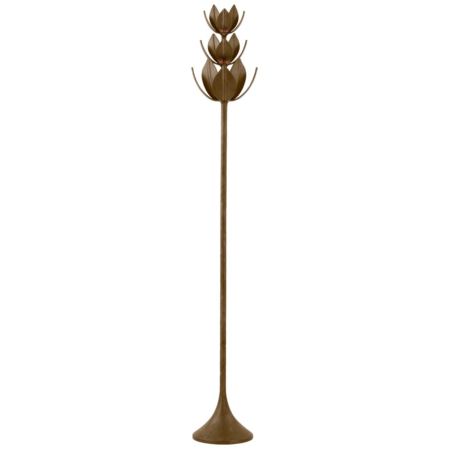 Product photo of the Alberto LED Torchiere in Antique Bronze Leaf ( SKU# JN 1003ABL )