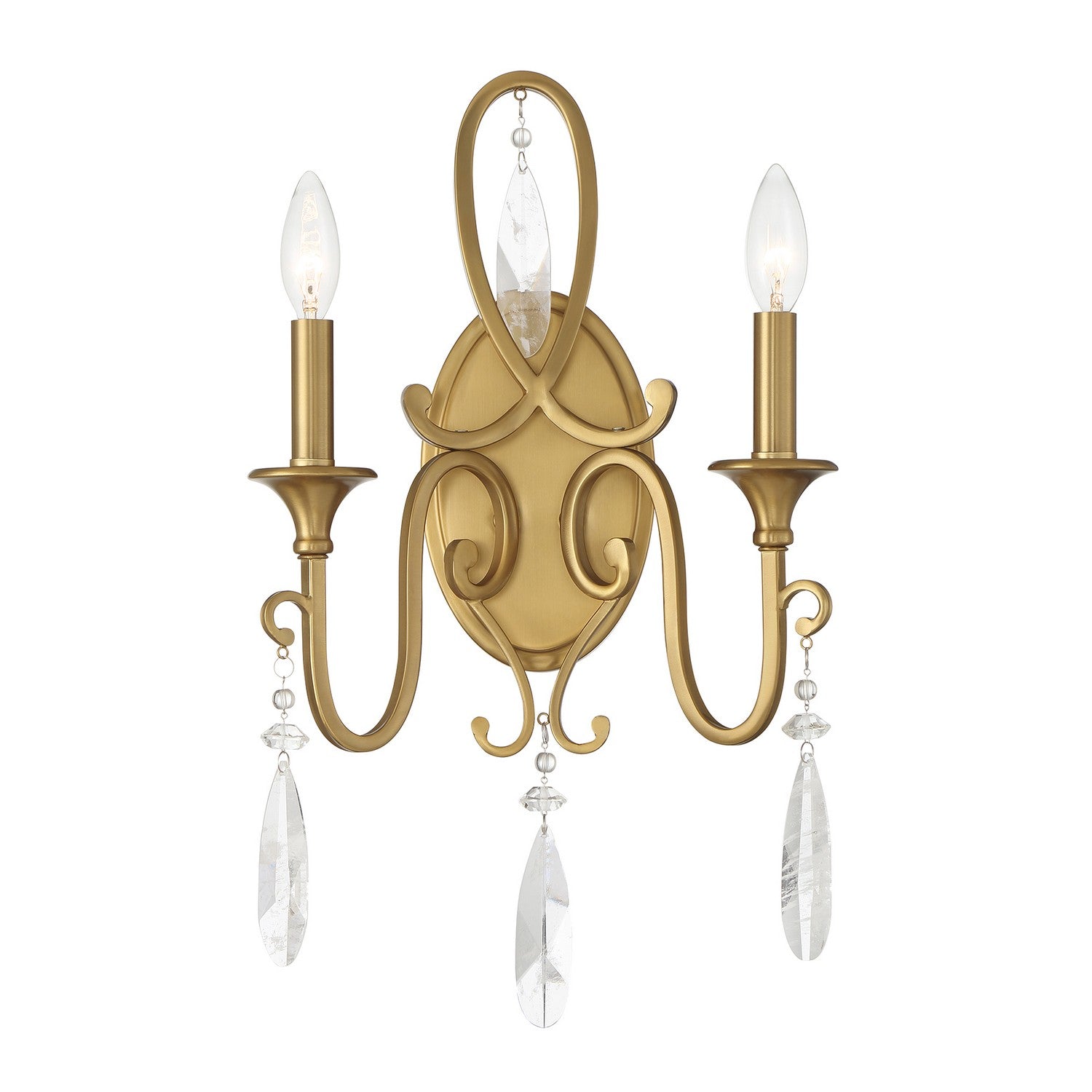 Product photo of the Fairchild Two Light Wall Sconce in Warm Brass ( SKU# 9-2704-2-322 )