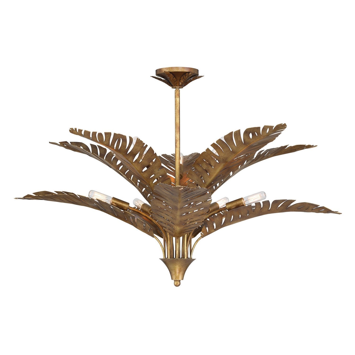 Product photo of the Palmera Ten Light Chandelier in Gold Vein ( SKU# 1-3066-10-274 )