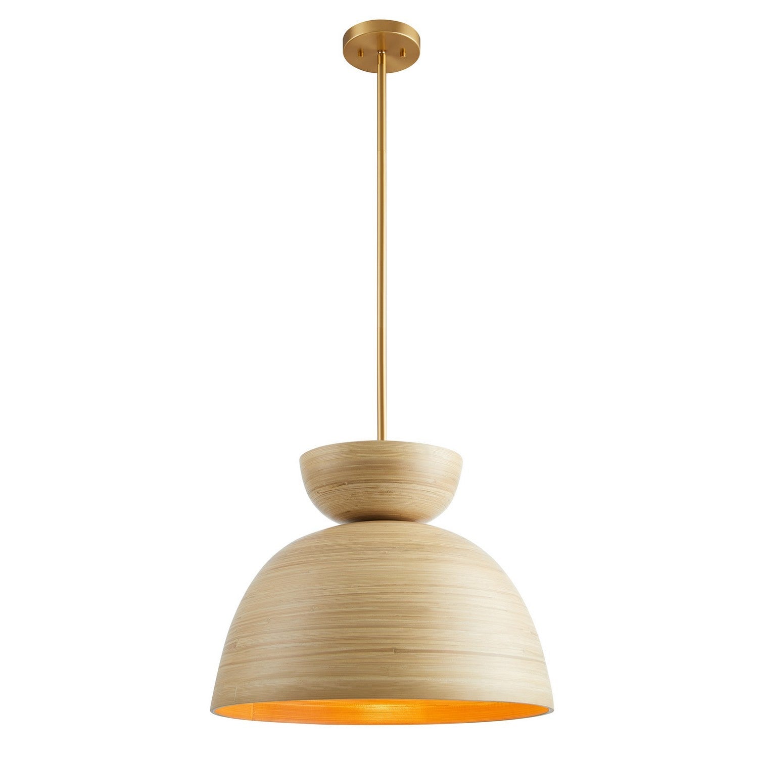 Product photo of the Agave One Light Pendant in Natural Bamboo ( SKU# 7-2919-1-203 )