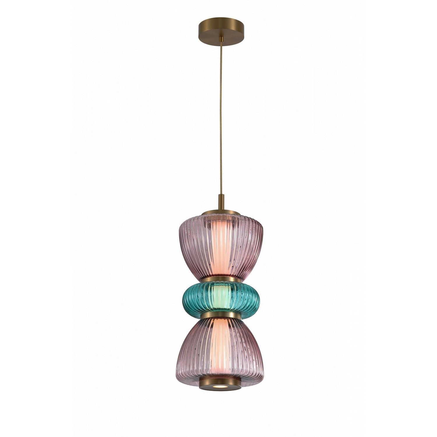 Product photo of the Rosewood LED Pendant in Aged Brass ( SKU# HF8970-PGP )