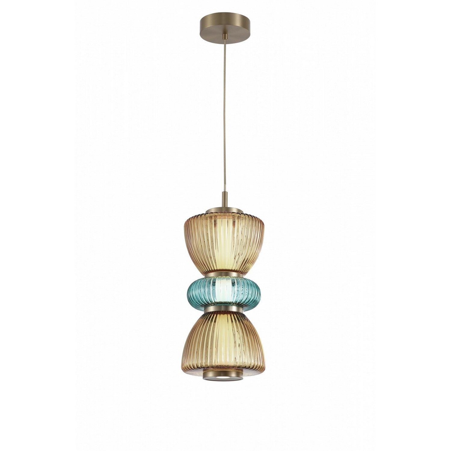 Product photo of the Rosewood LED Pendant in Aged Brass ( SKU# HF8970-YGY )