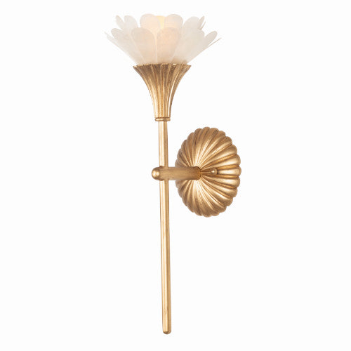 Product photo of the FLORA One Light Wall Sconce in Modern Gold ( SKU# 525321MG )