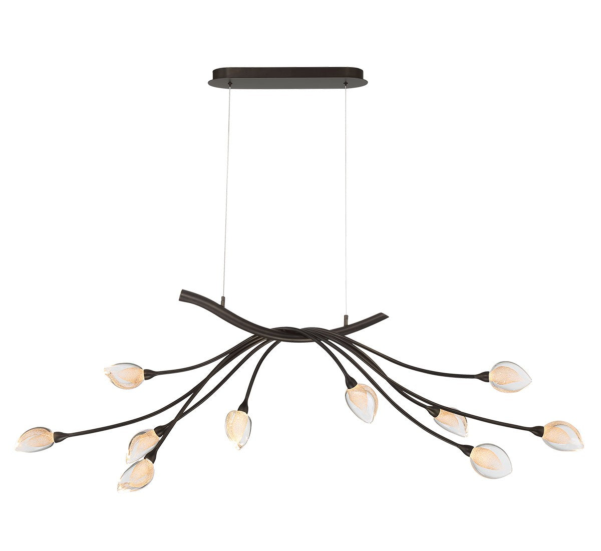Product photo of the Modena LED Chandelier in Black With Gold Accent ( SKU# 12234-043 )