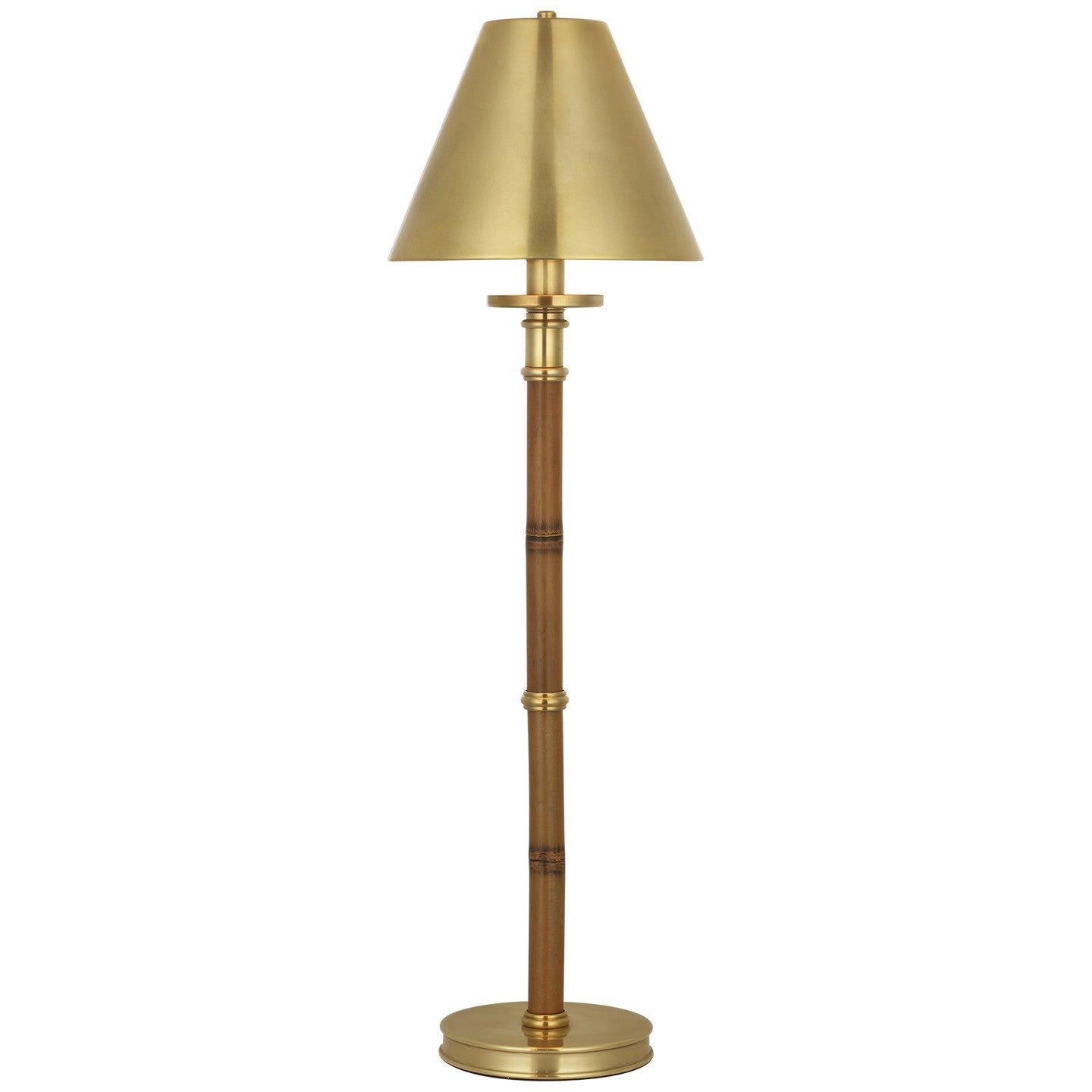 Product photo of the Dalfern LED Desk Lamp in Waxed Bamboo and Natural Brass ( SKU# RL 3681WB/NB-NB-CL )