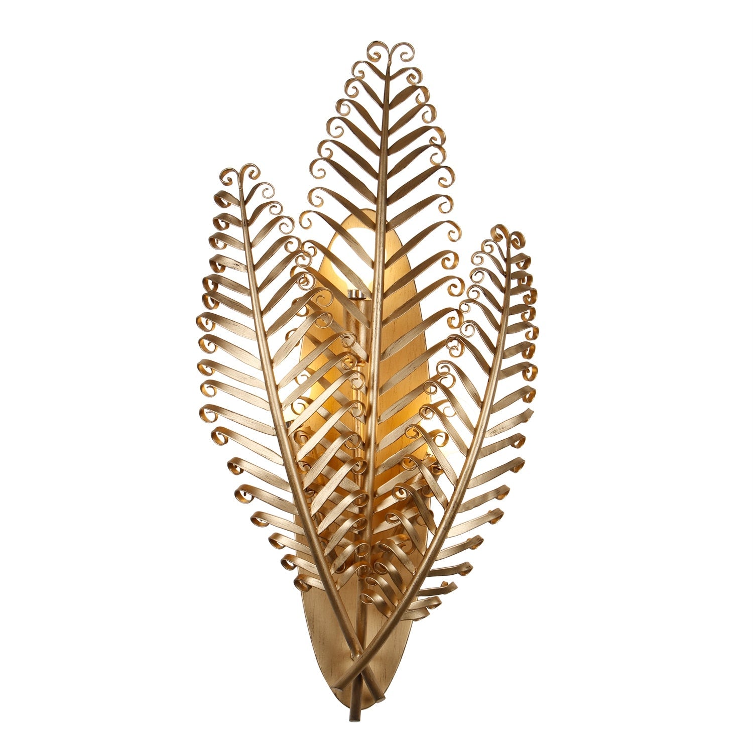 Product photo of the Fern Three Light Wall Sconce in Modern Gold ( SKU# 528221MG )