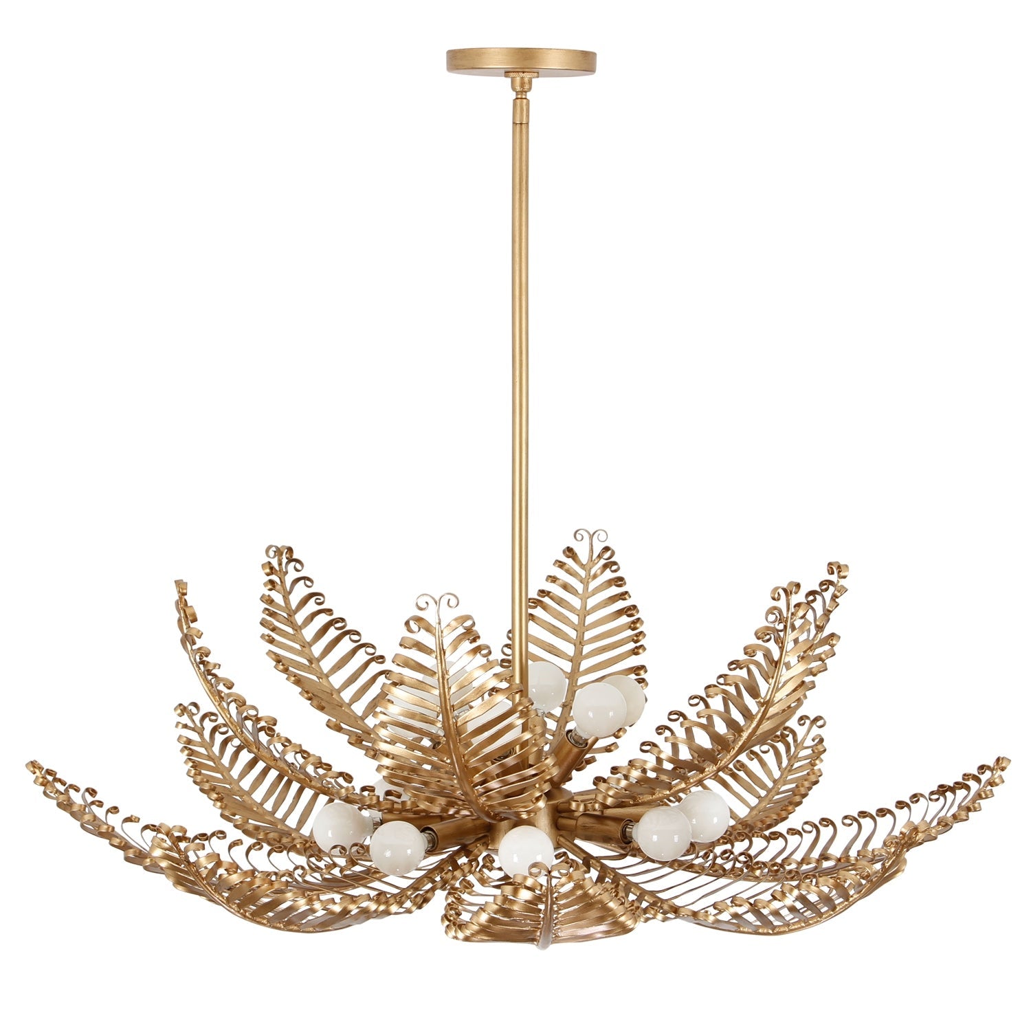 Product photo of the Fern 14 Light Chandelier in Modern Gold ( SKU# 528255MG )