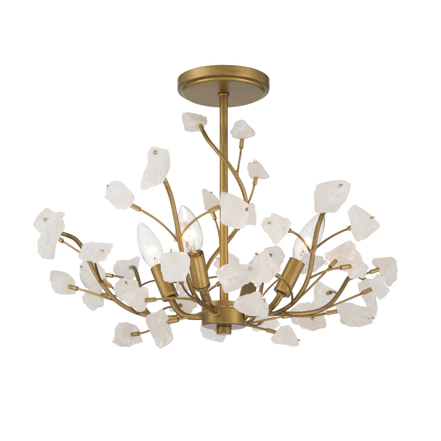 Product photo of the Ramus Five Light Semi-Flush Mount in Painted Legacy Brass ( SKU# 13954-870 )