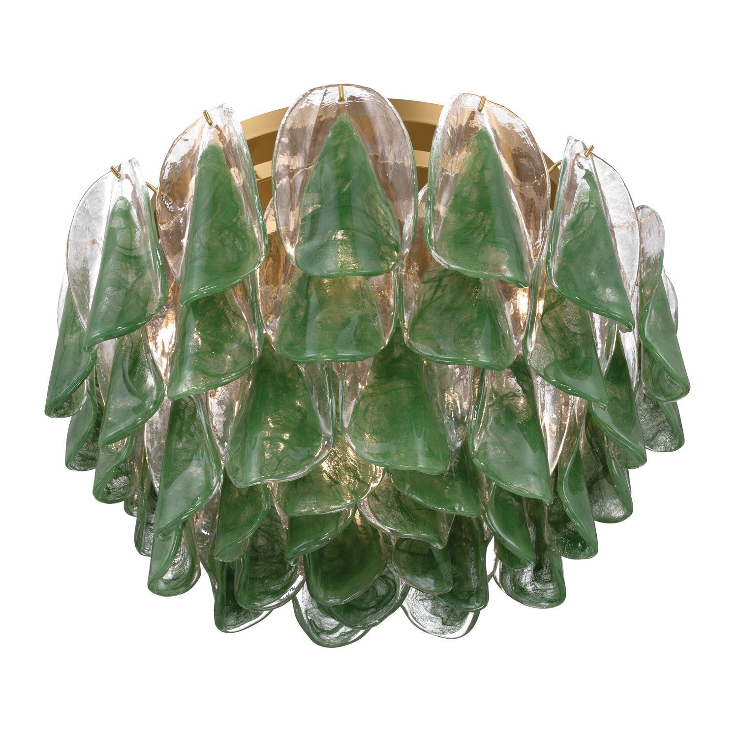 Product photo of the Verla Crest Six Light Flush Mount in Legacy Brass ( SKU# N3476-G-732 )