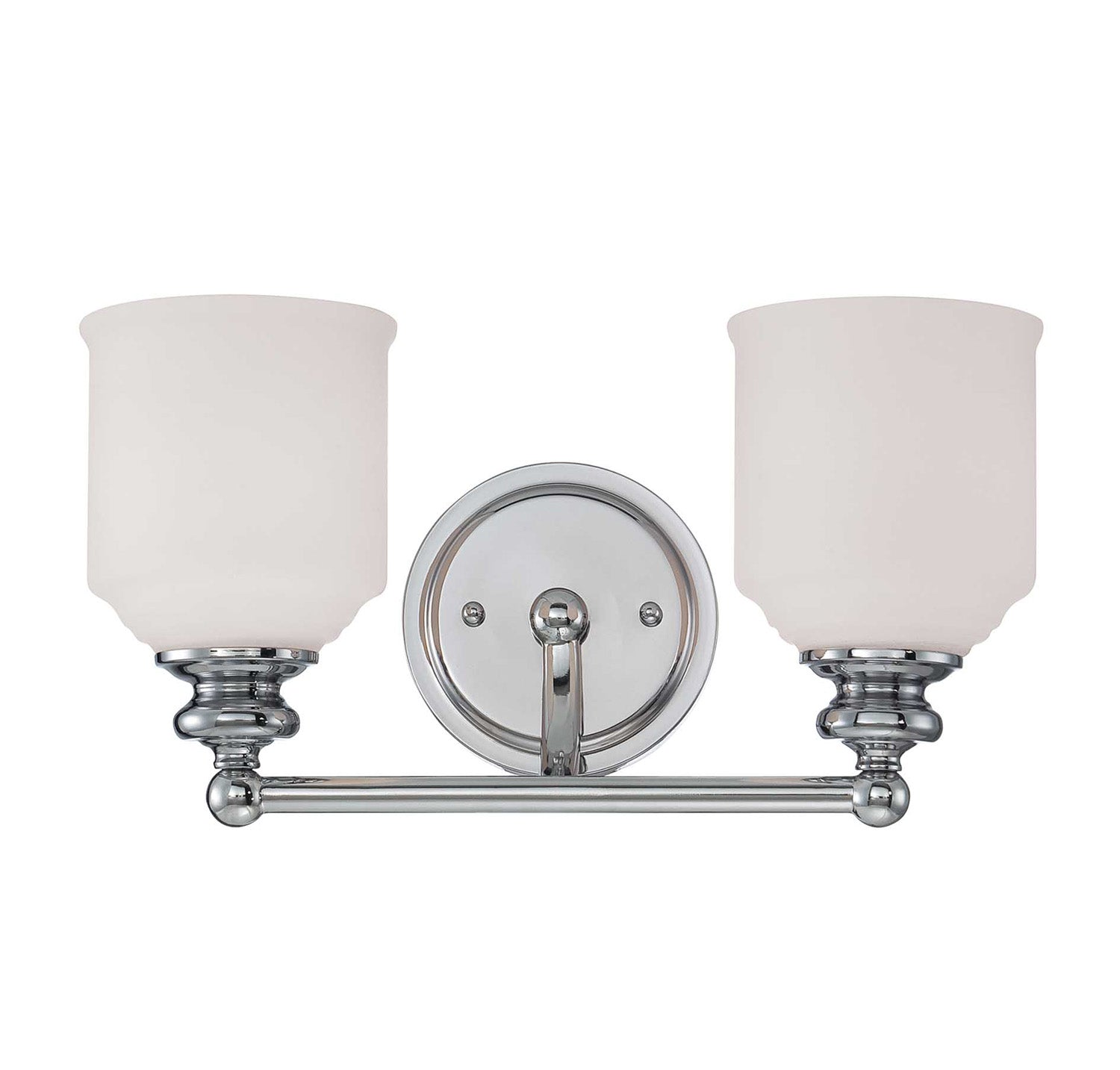 Product photo of the Melrose Two Light Bath Bar in Polished Chrome ( SKU# 8-6836-2-11 )