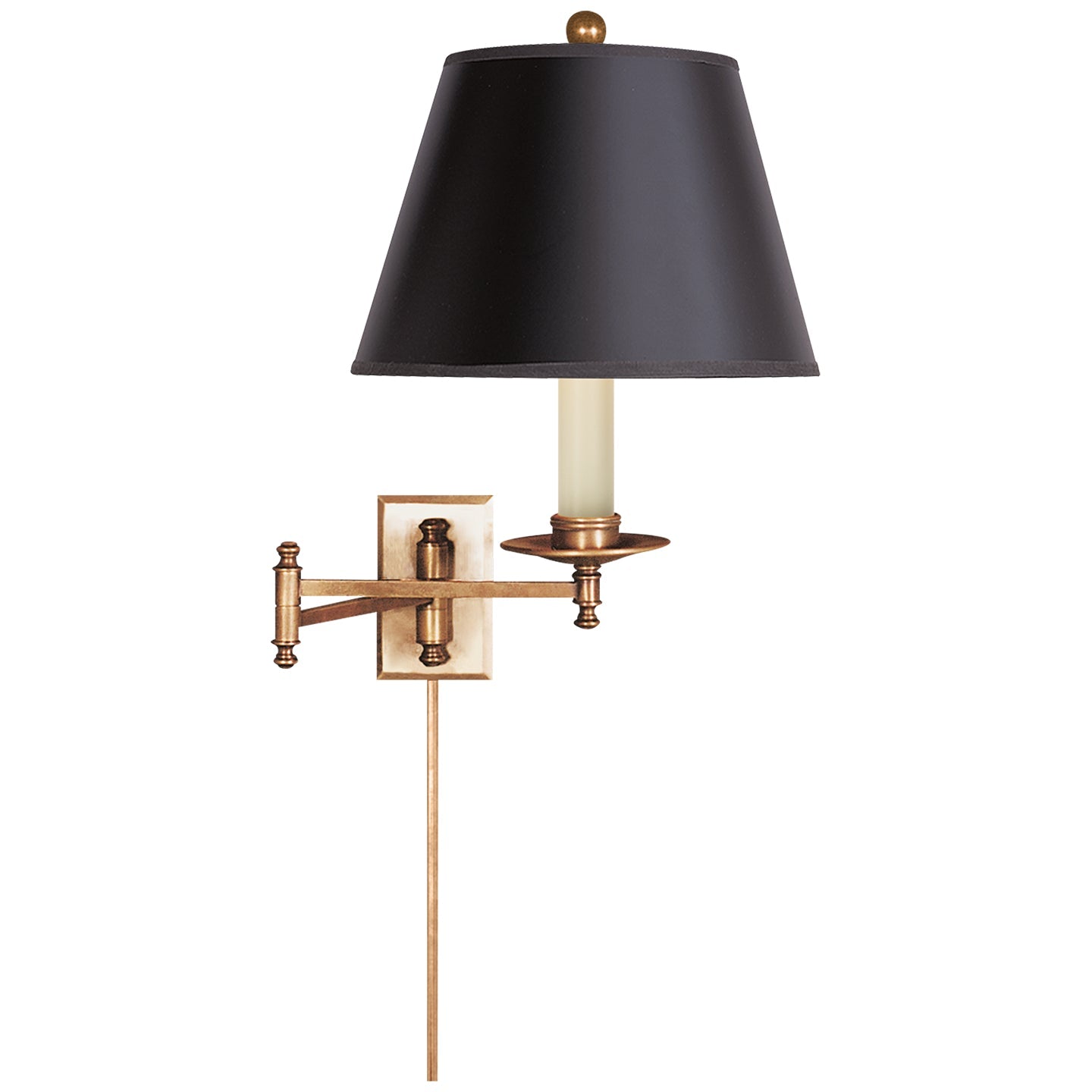 Product photo of the Dorchester Swing Arm One Light Swing Arm Wall Lamp in Antique-Burnished Brass ( SKU# CHD 5101AB-B )