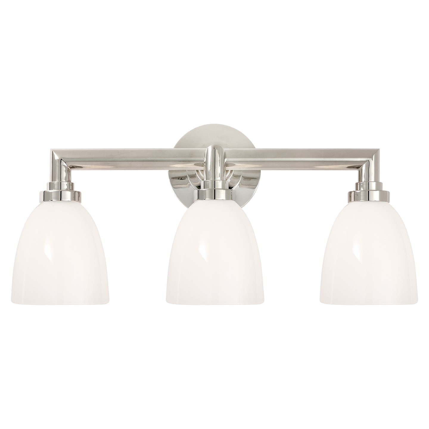 Product photo of the Wilton Three Light Bath Sconce in Polished Nickel ( SKU# SL 2843PN-WG )