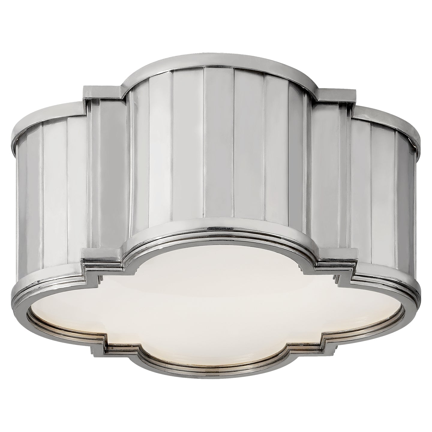 Product photo of the Tilden Two Light Flush Mount in Polished Nickel ( SKU# TOB 4130PN-WG )