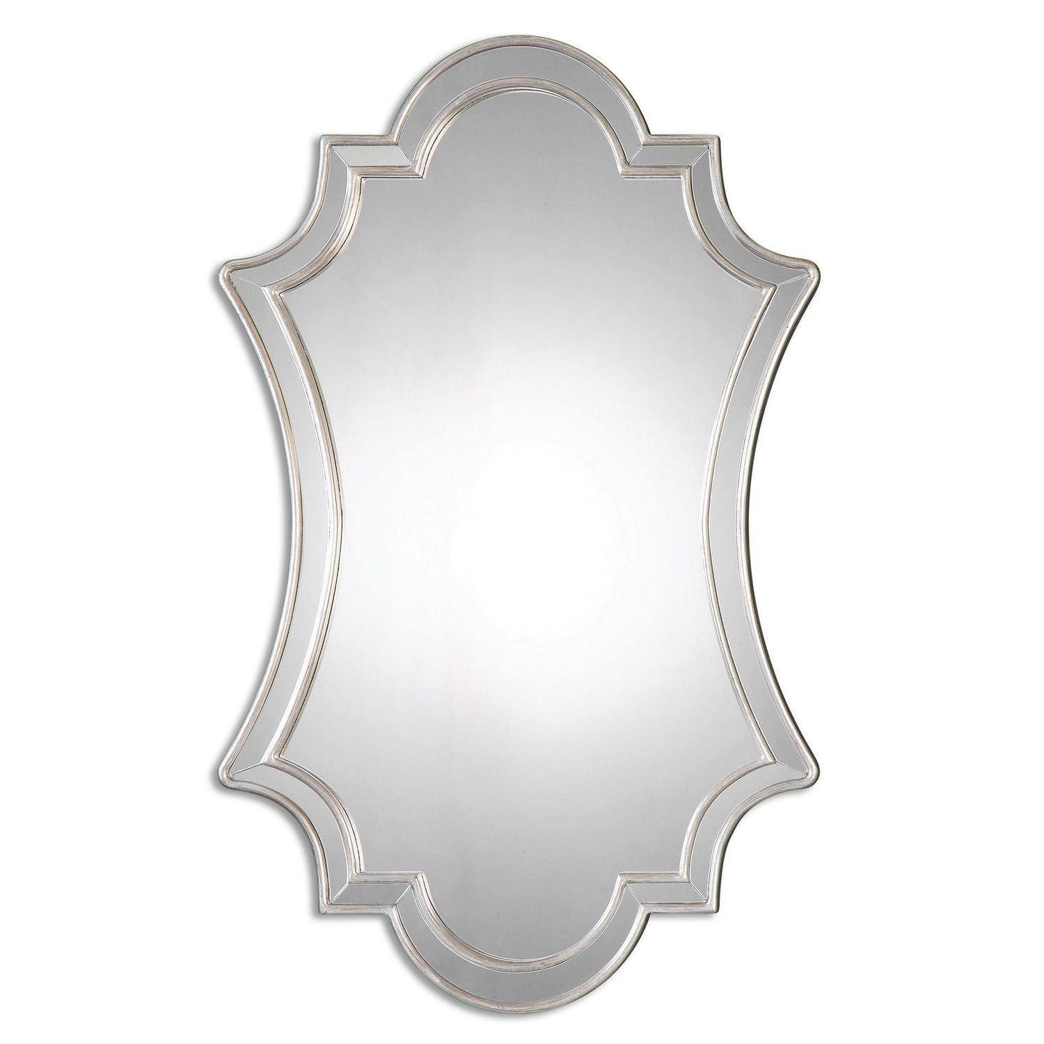 Product photo of the Elara Mirror in Antiqued Silver Leafed ( SKU# 08134 )