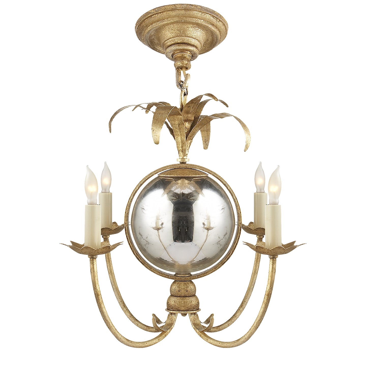 Product photo of the Gramercy Four Light Chandelier in Gilded Iron ( SKU# CHC 5370GI )