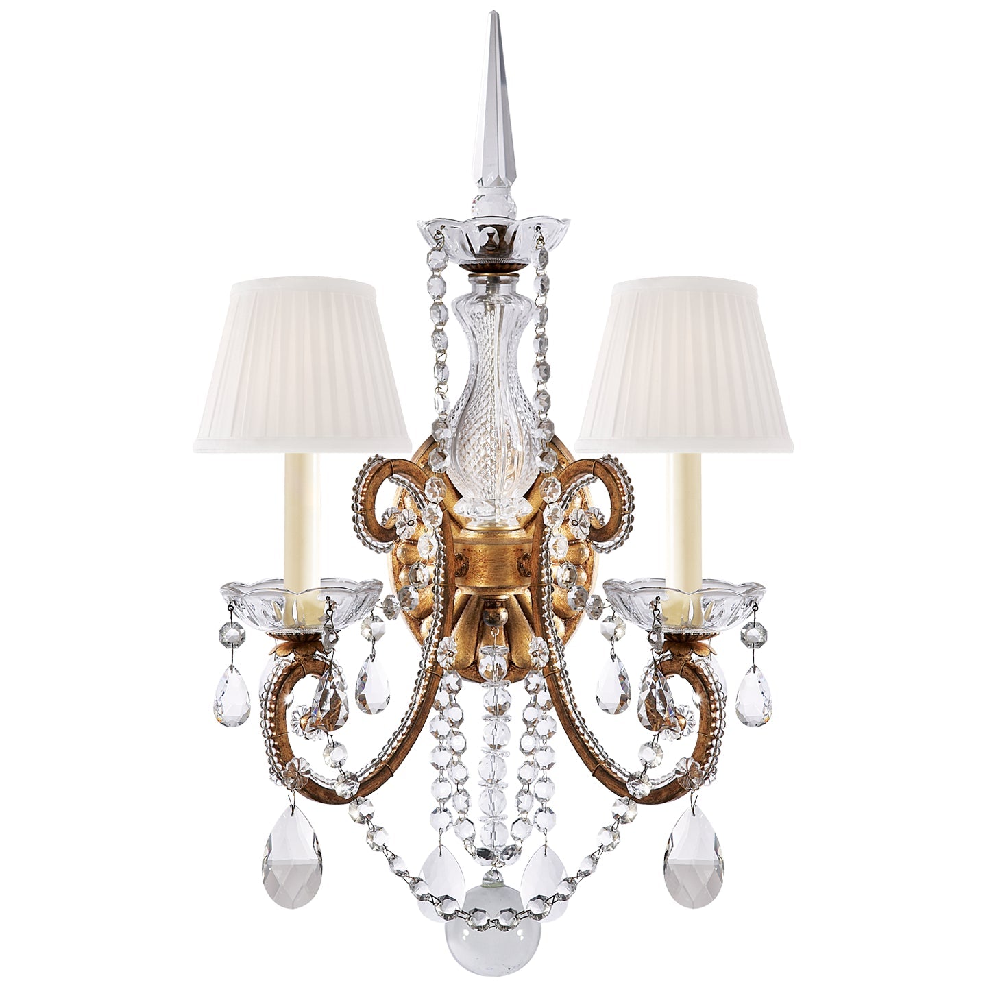 Product photo of the Adrianna Two Light Wall Sconce in Gilded Iron ( SKU# RL 2231GI-S )