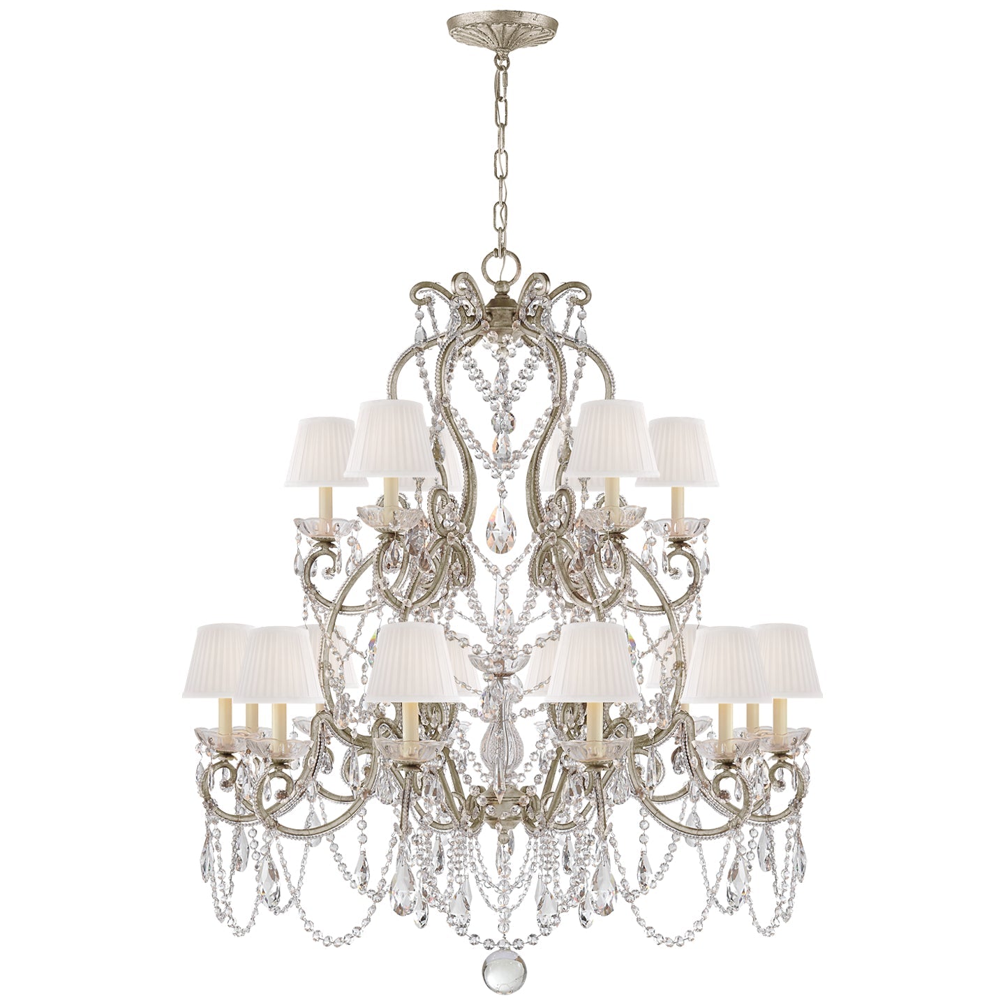Product photo of the Adrianna 18 Light Chandelier in Antique Silver Leaf ( SKU# RL 5231ASL-S )