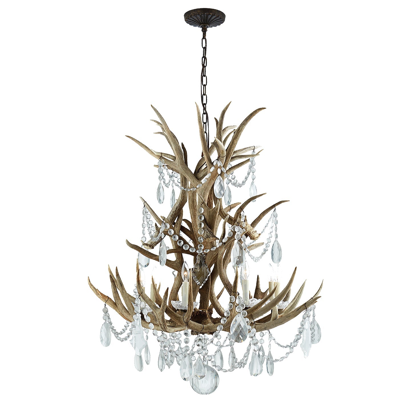 Product photo of the Straton Eight Light Chandelier in Natural Bone ( SKU# RL 5528BN-CG )