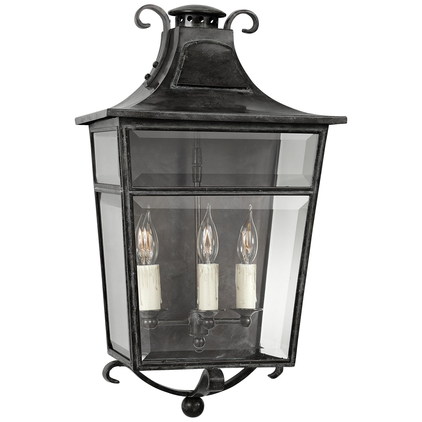Product photo of the Carrington Three Light Wall Sconce in French Rust ( SKU# RL 2733FR-CG )