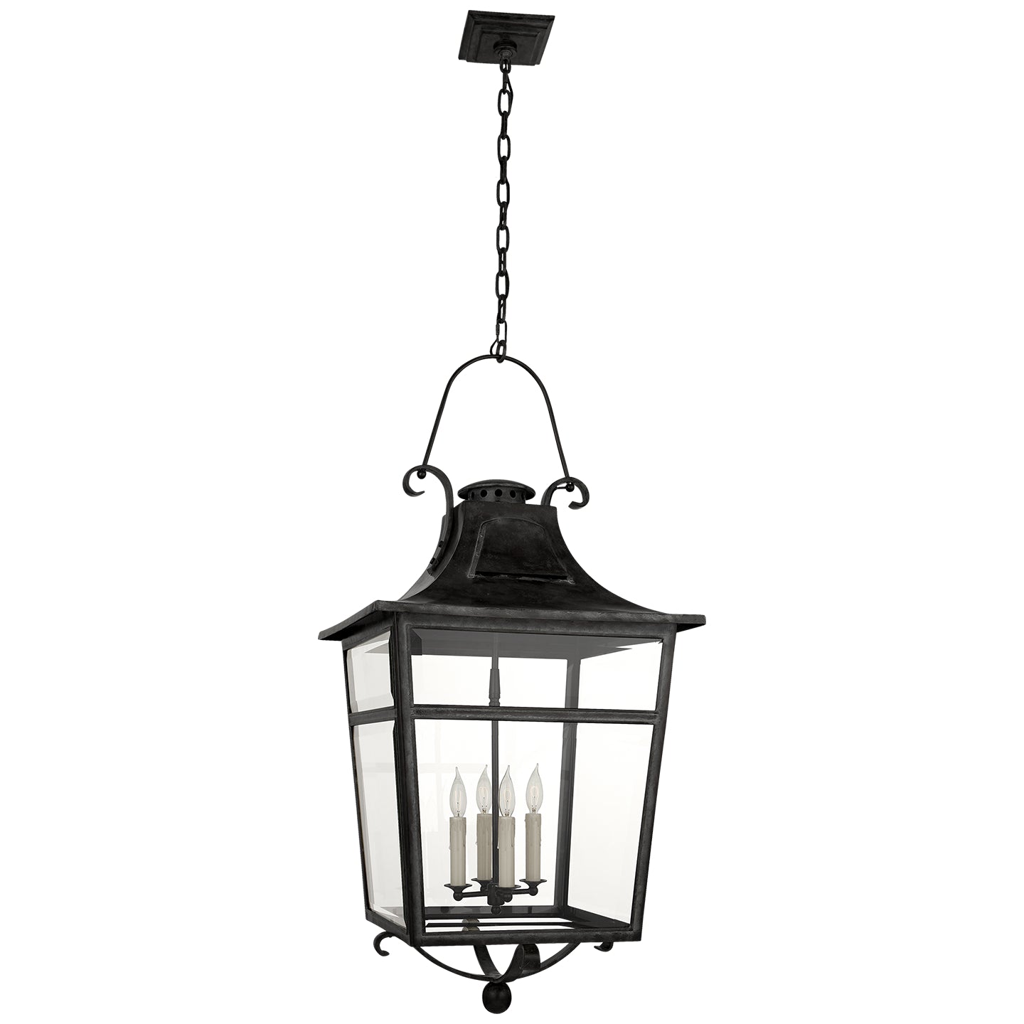 Product photo of the Carrington Four Light Lantern in French Rust ( SKU# RL 5735FR-CG )