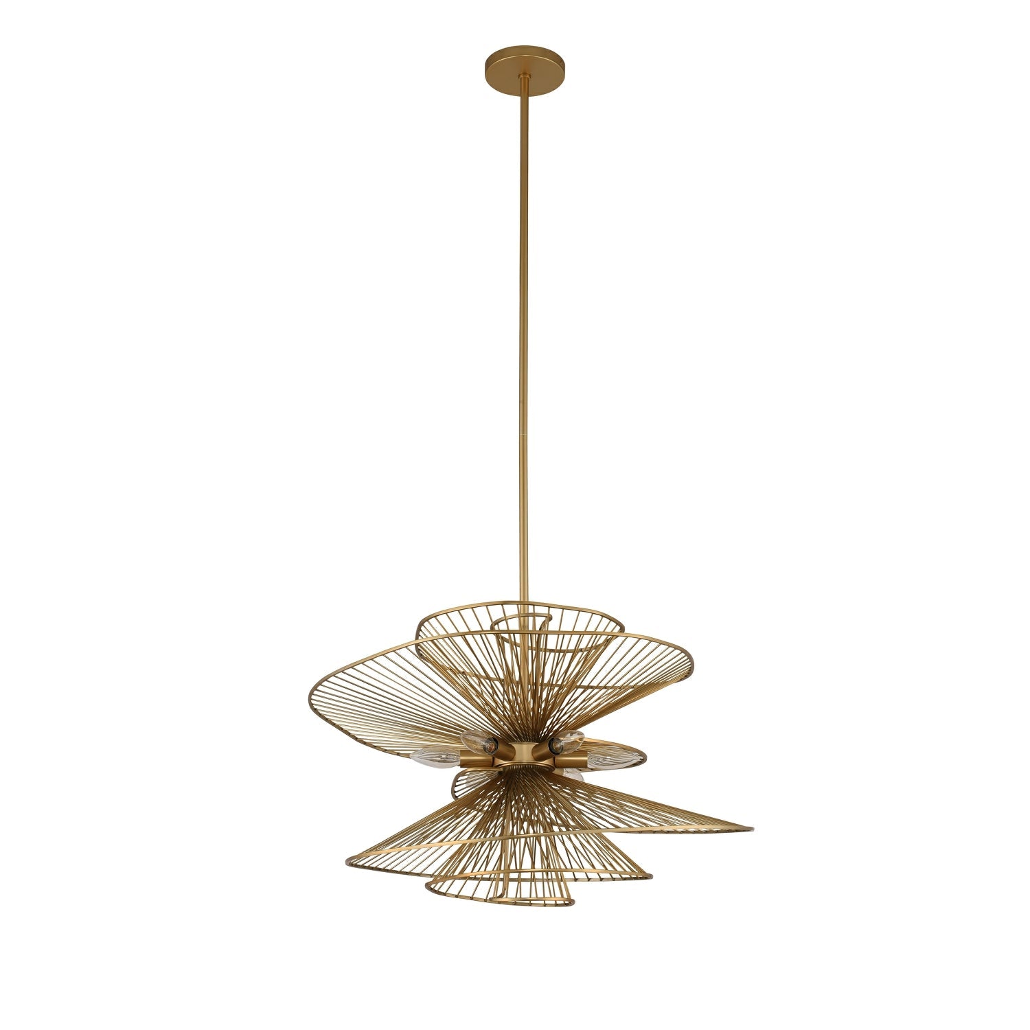 Product photo of the Aurora Six Light Pendant in Nordic Brass ( SKU# 315951NRB )