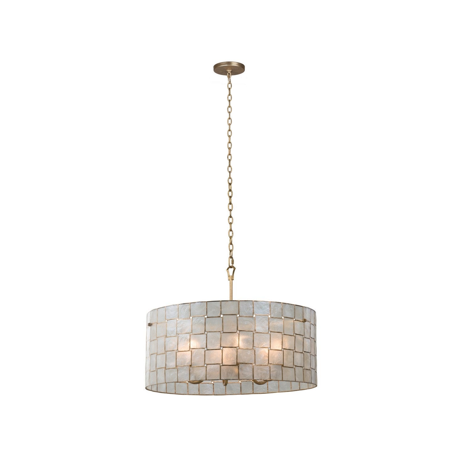 Product photo of the Roxy Six Light Pendant in Oxidized Gold Leaf ( SKU# 505851OL )