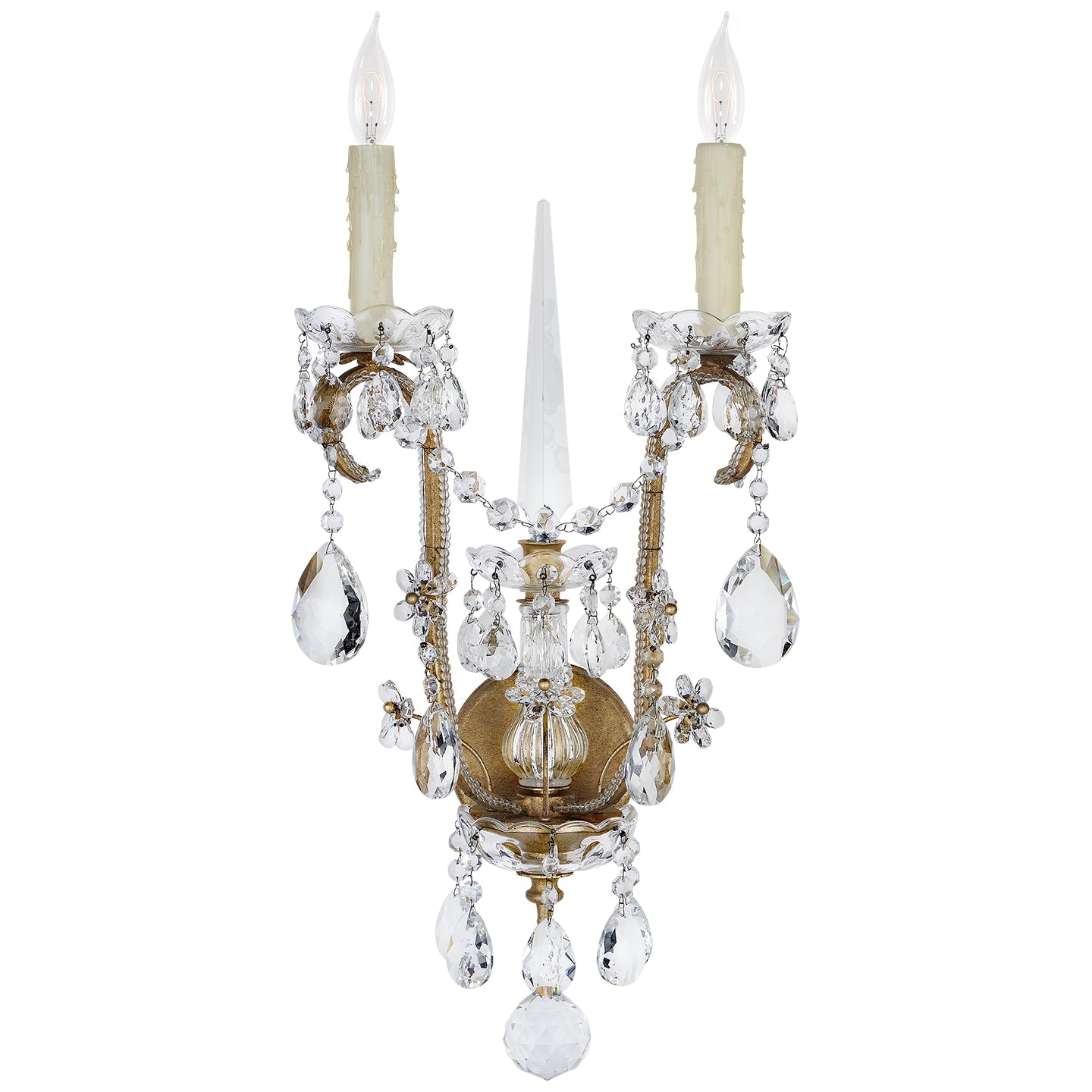 Product photo of the Alessandra Two Light Wall Sconce in Gilded Iron ( SKU# RL 2280GI-CG )
