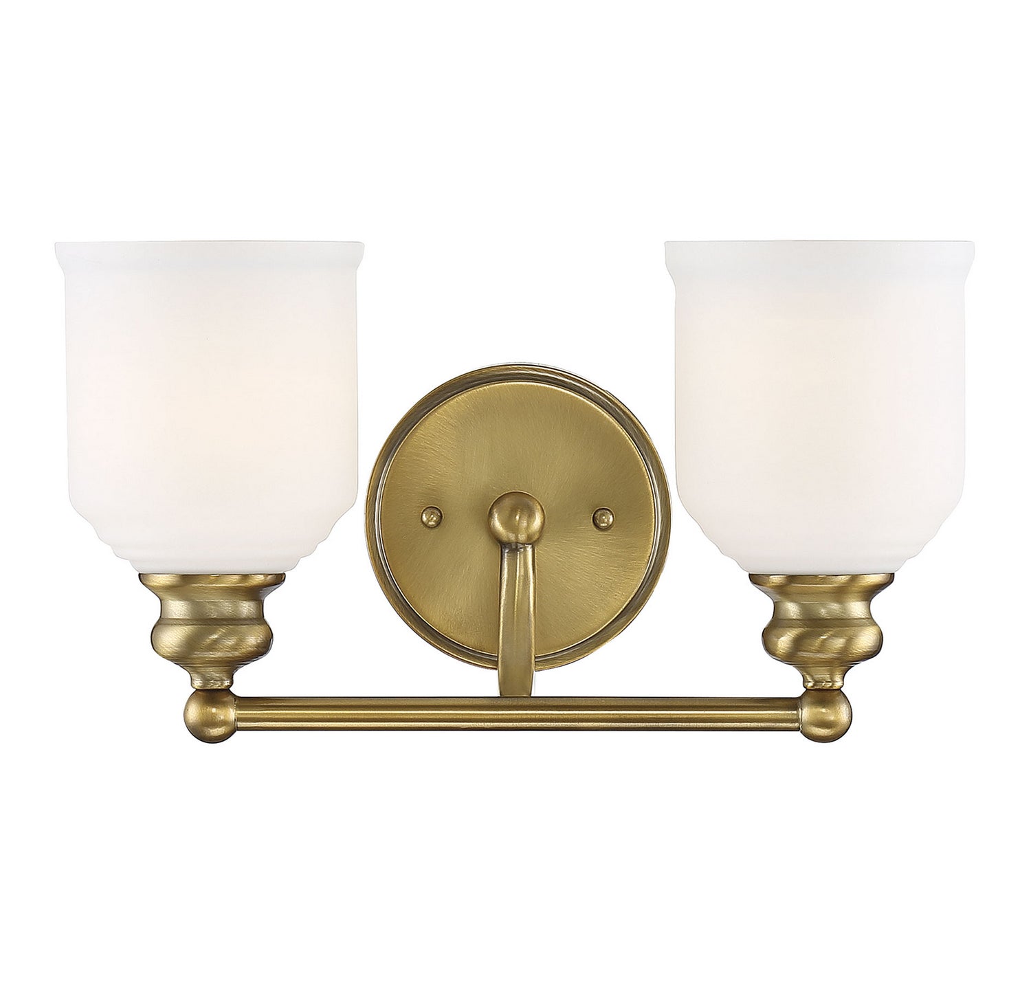 Product photo of the Melrose Two Light Bath Bar in Warm Brass ( SKU# 8-6836-2-322 )