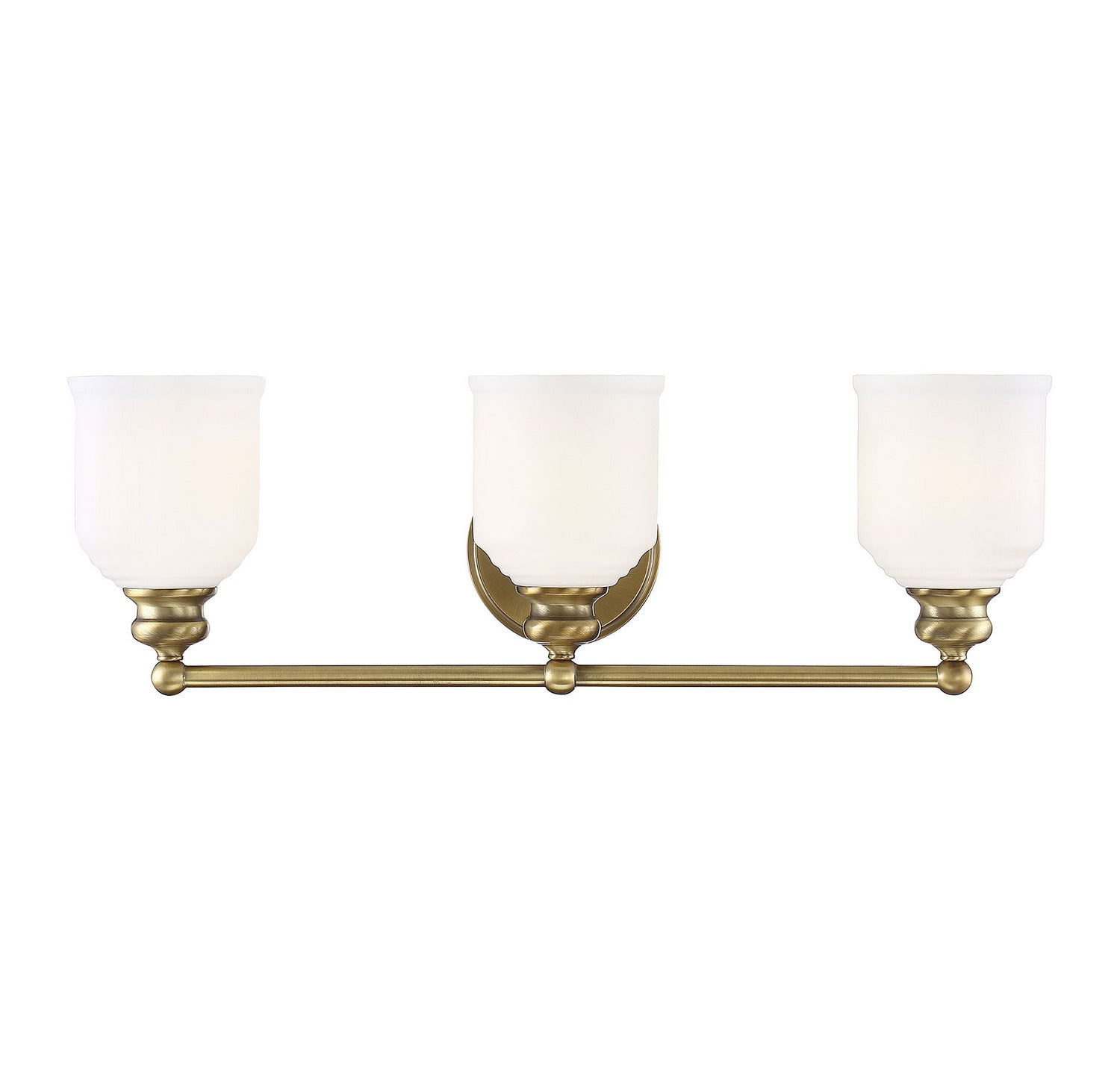 Product photo of the Melrose Three Light Bath Bar in Warm Brass ( SKU# 8-6836-3-322 )