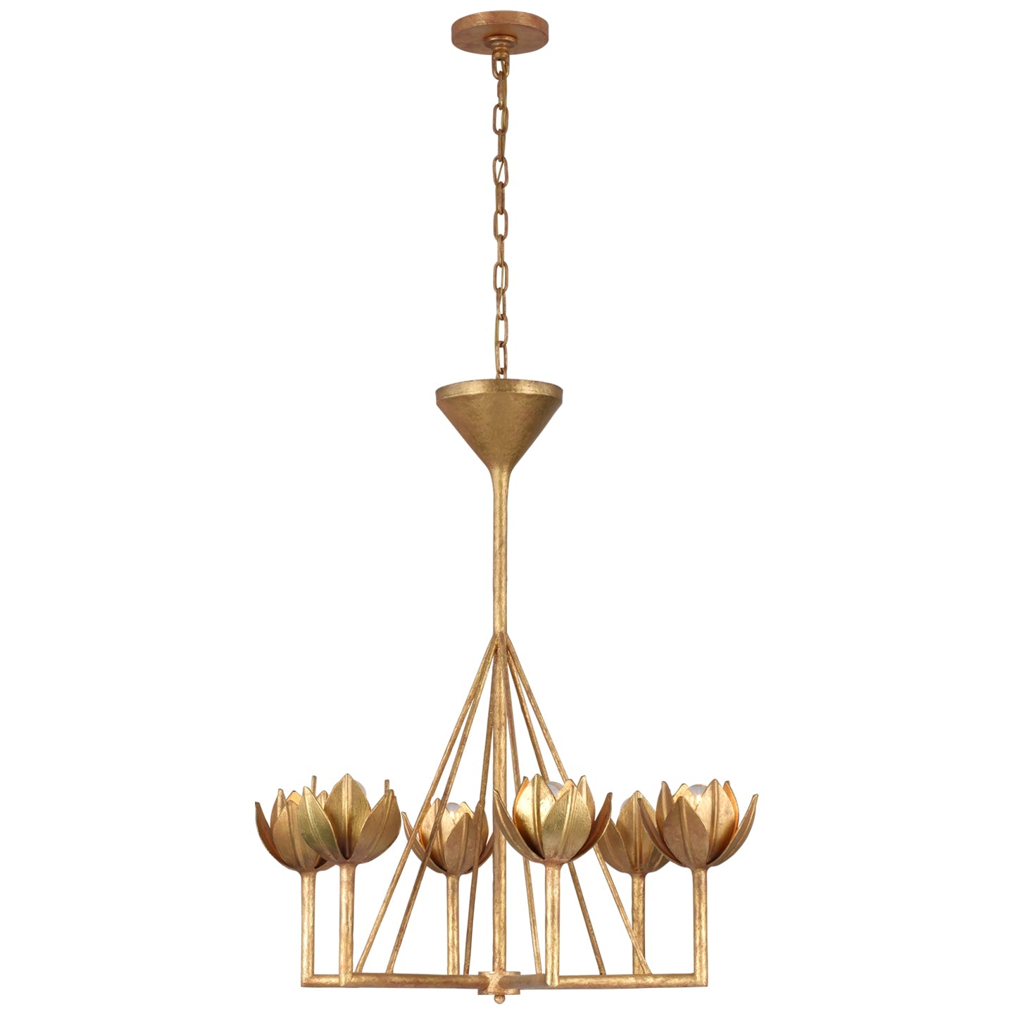 Product photo of the Alberto Six Light Chandelier in Antique Gold Leaf ( SKU# JN 5003AGL )