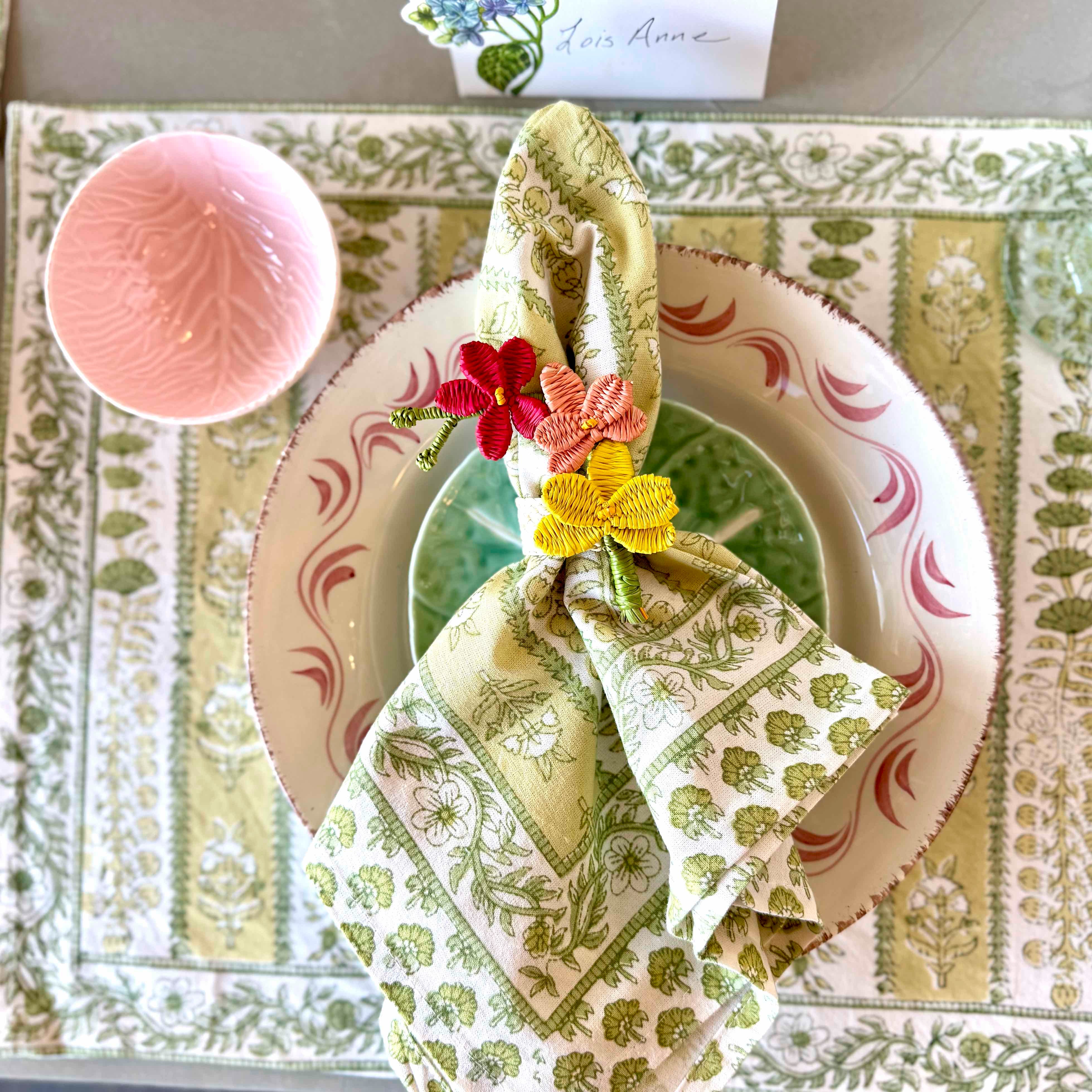 Avignon Placemats Pistache - Set of 6