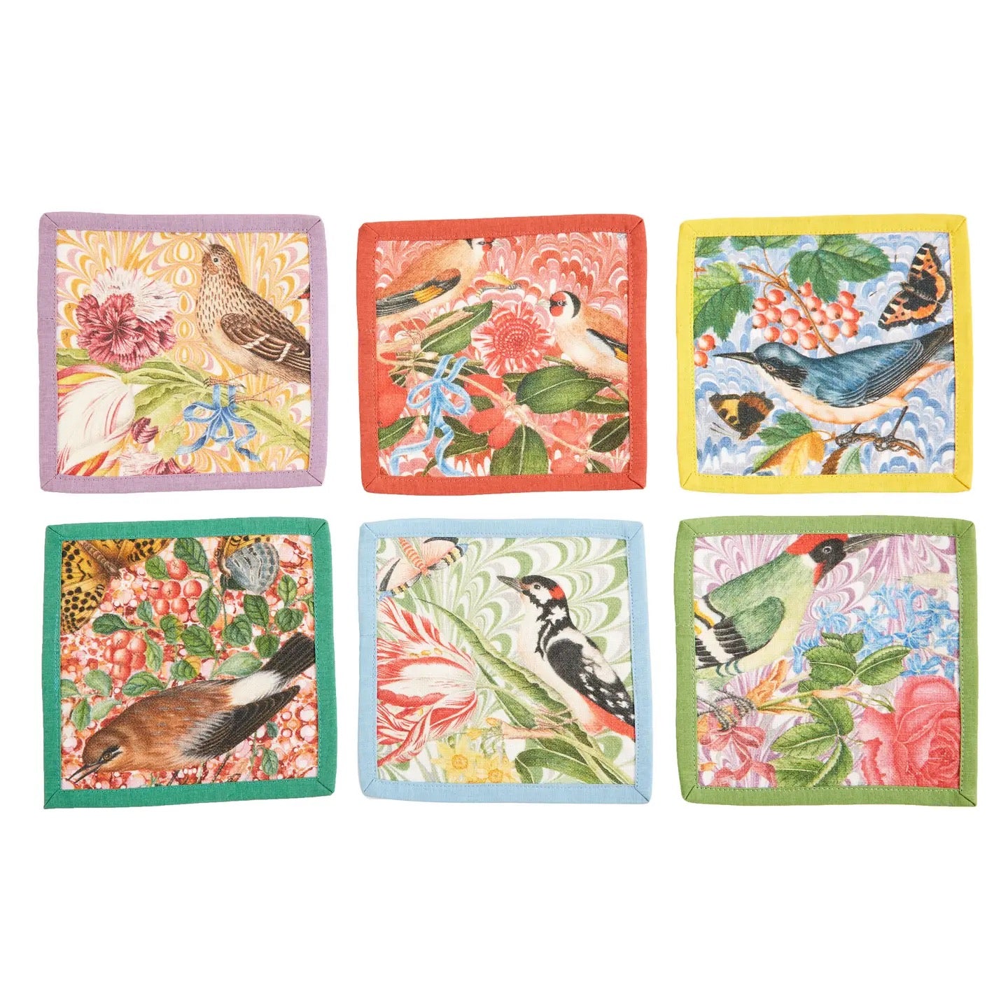 Birdsong and Botanicals Cocktail Napkins - Set of 6