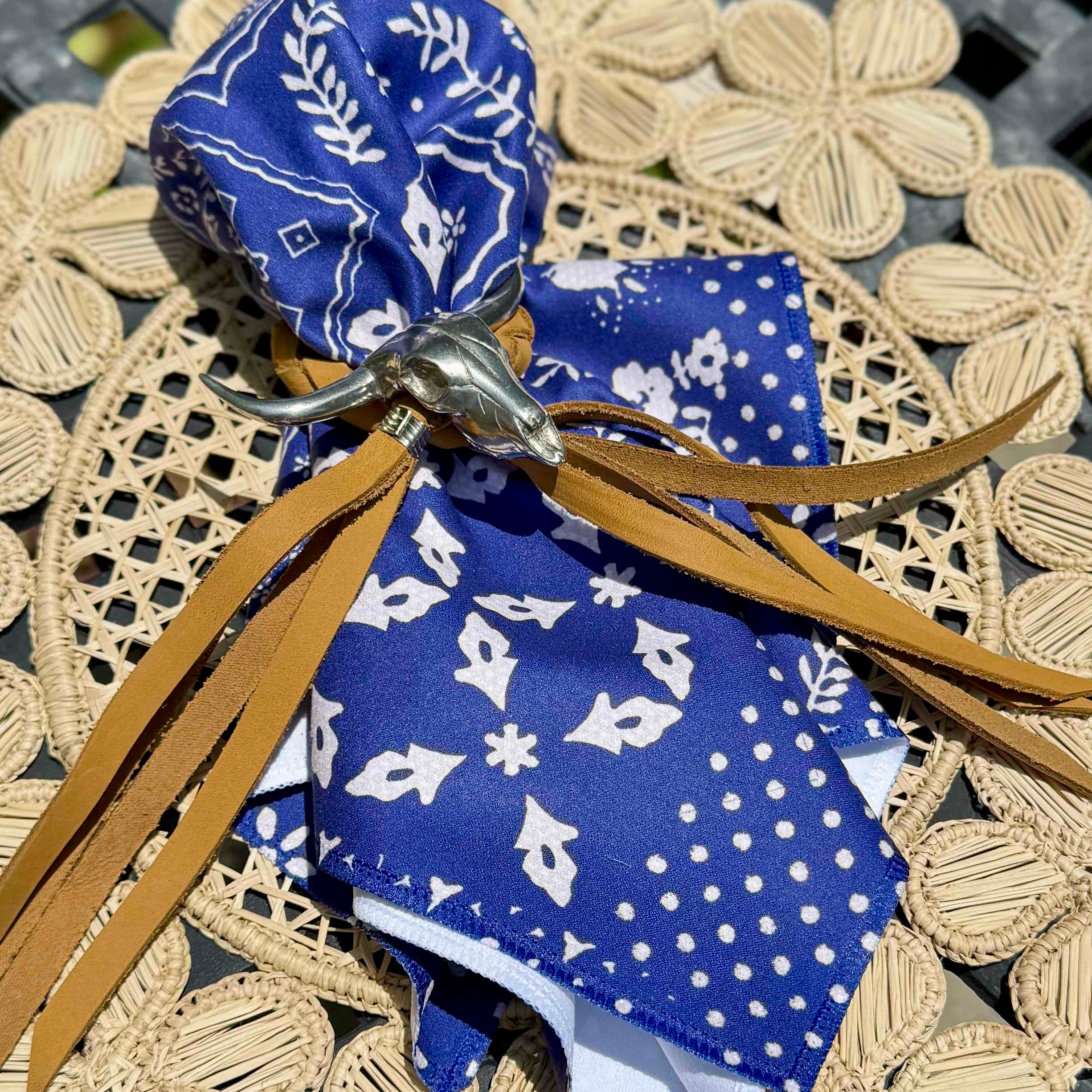 Blue Bandanna Napkins