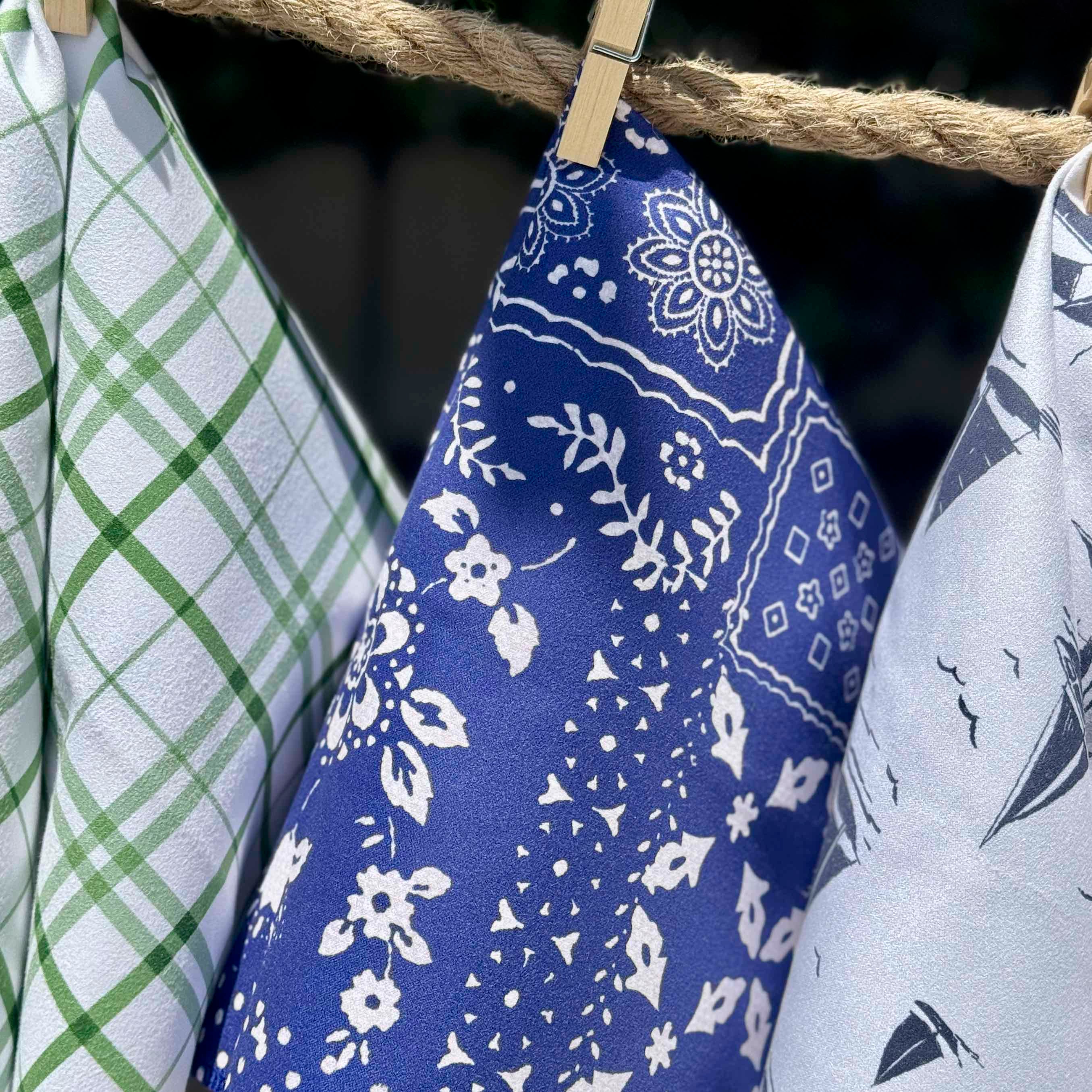 Blue Bandanna Napkins