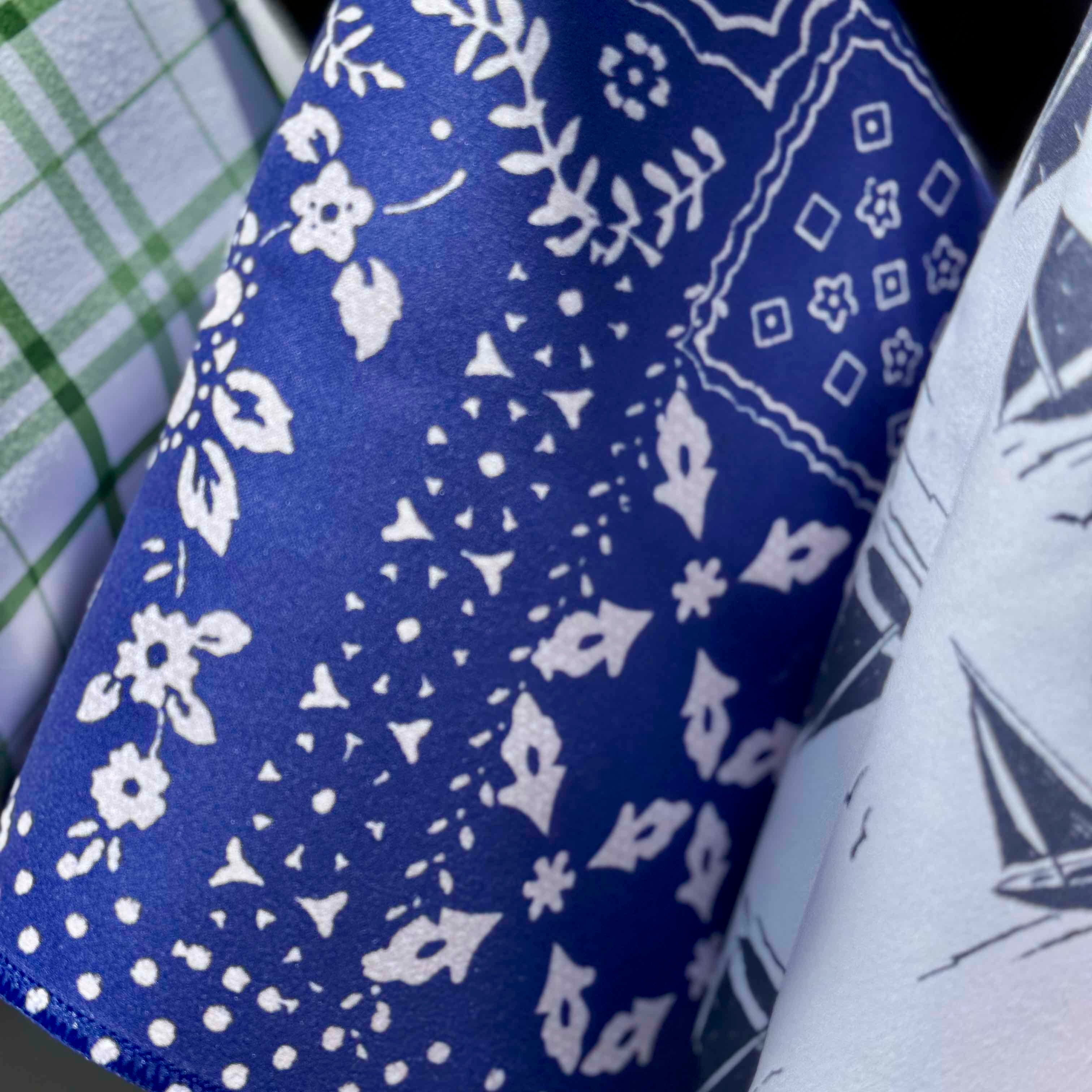 Blue Bandanna Napkins