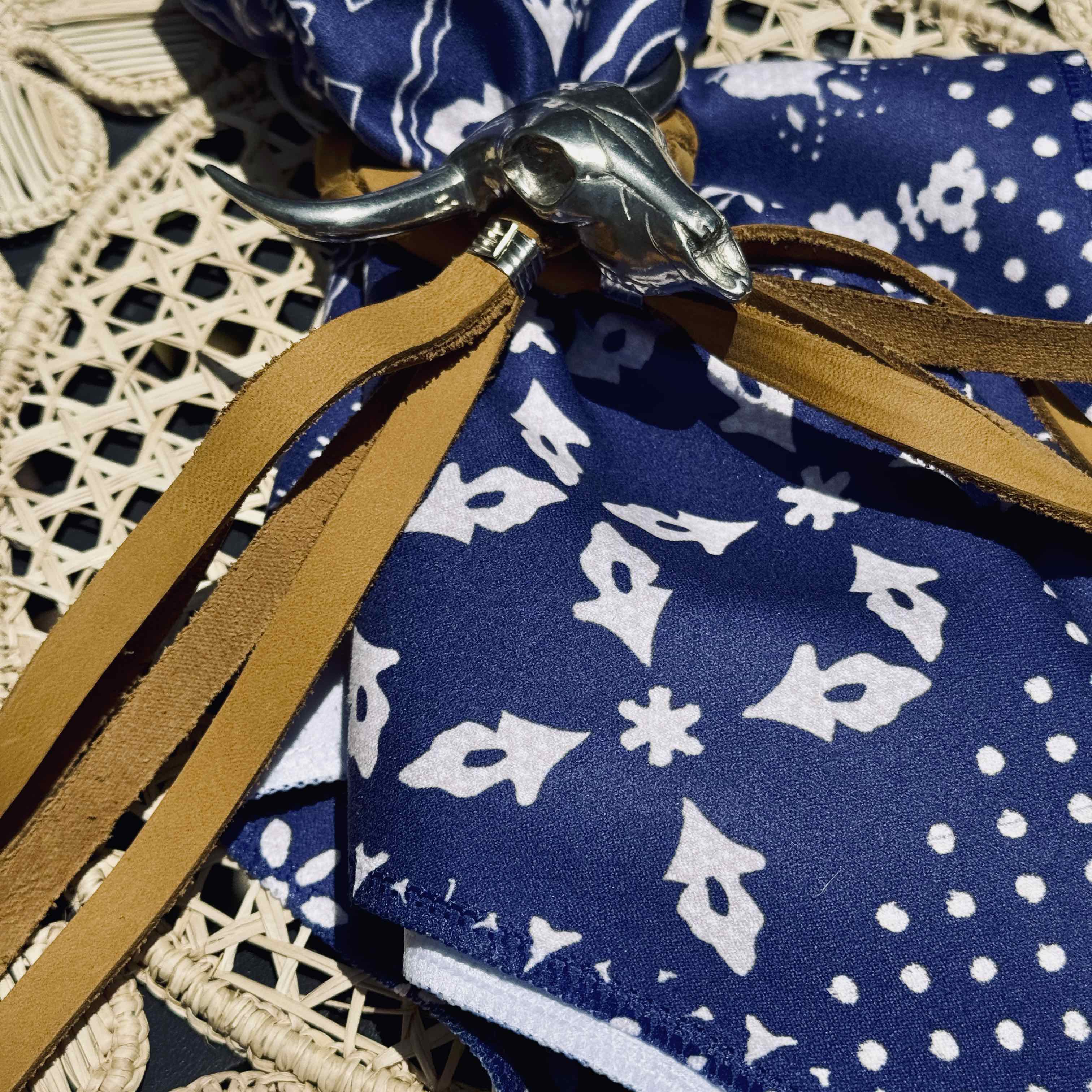 Blue Bandanna Napkins