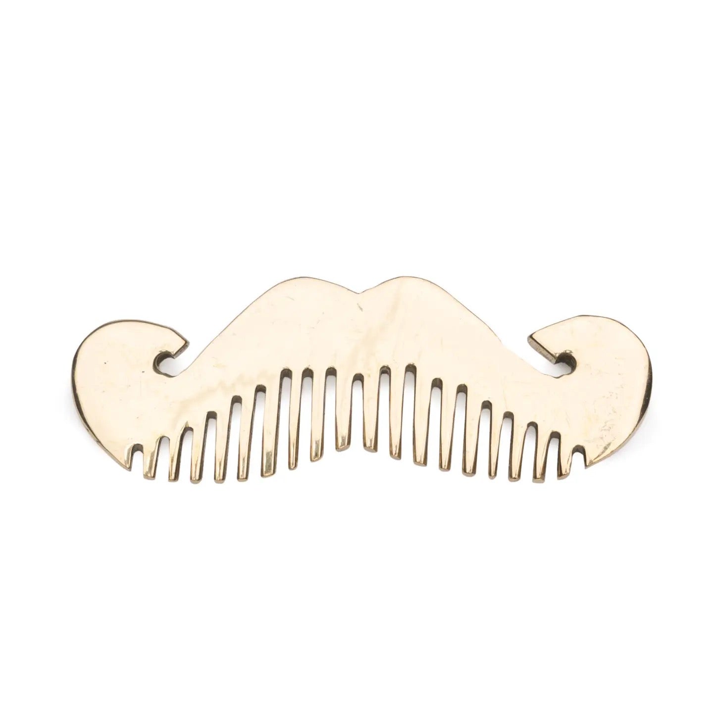 Brass Mustache Comb