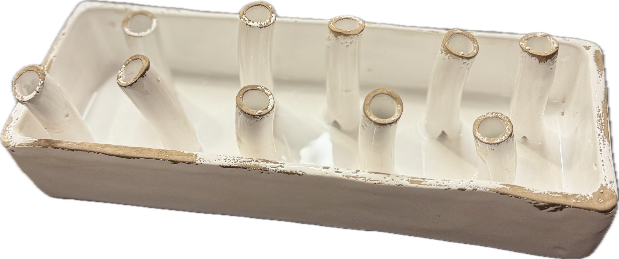 Ceramic Canoe in White