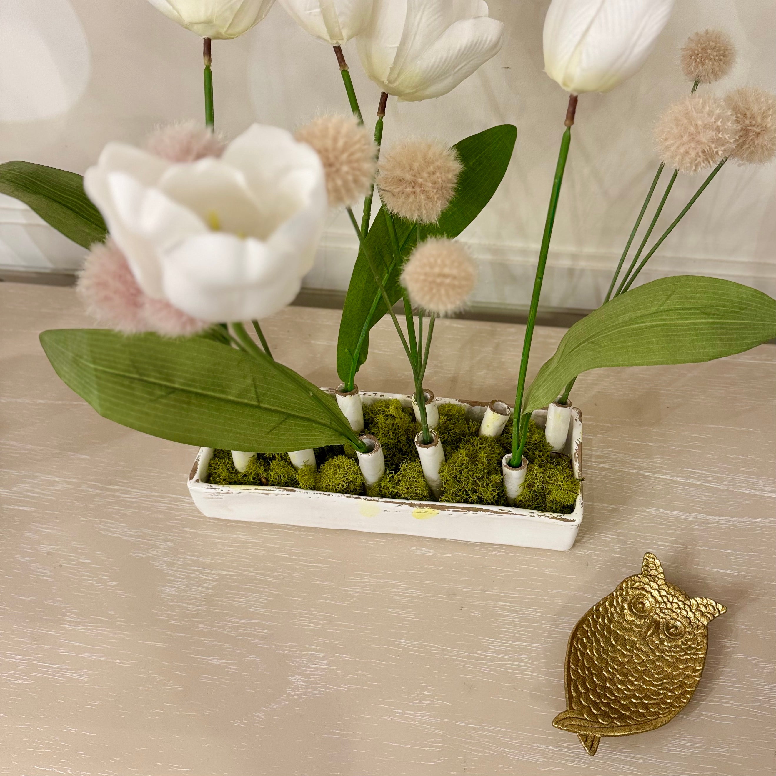 Ceramic Canoe in White