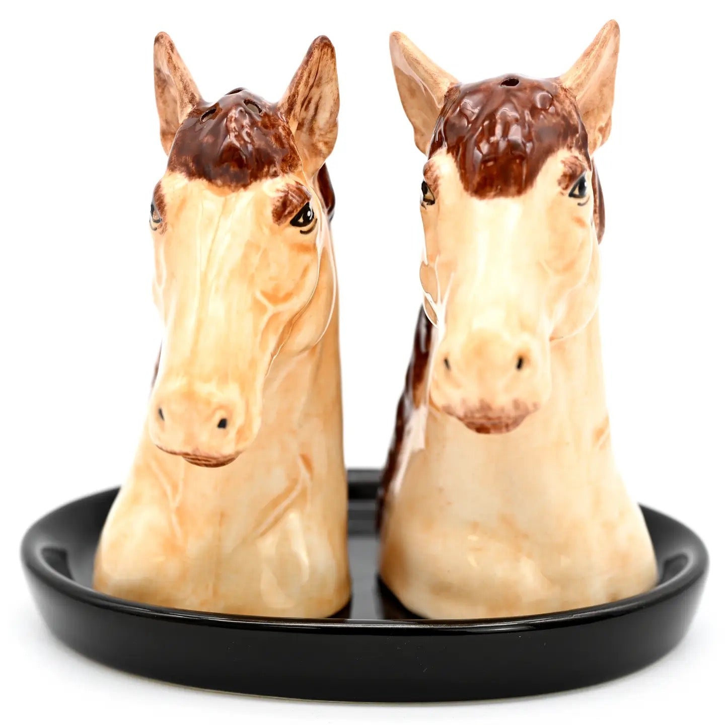 Ceramic Horse Head Salt & Pepper Shakers