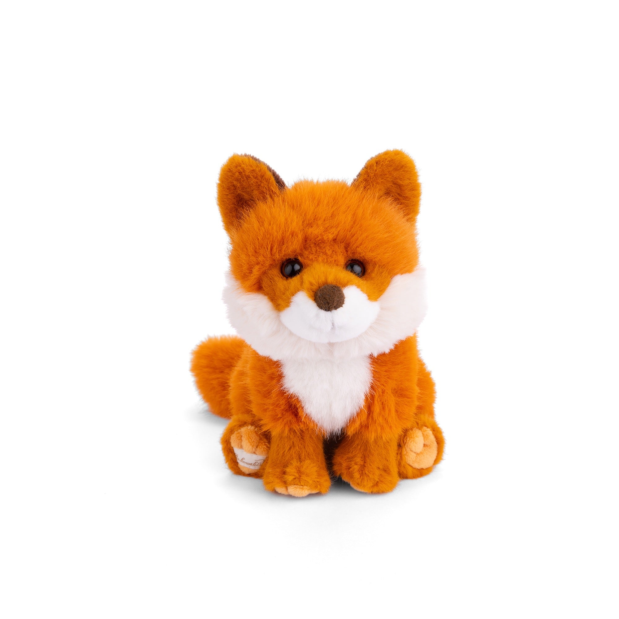 Plush fox toy on a white background