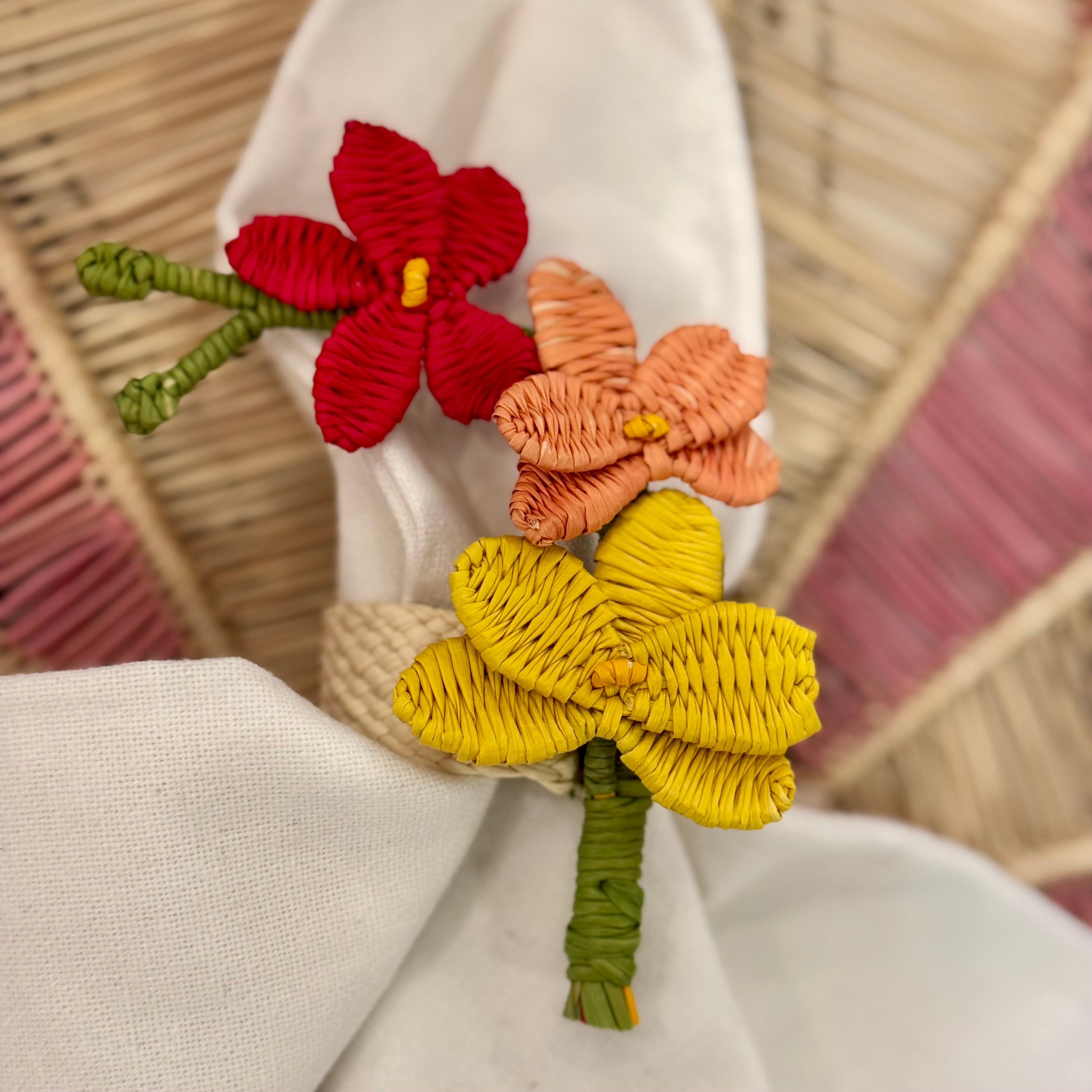 Colorful Orchid Flower Napkin Ring